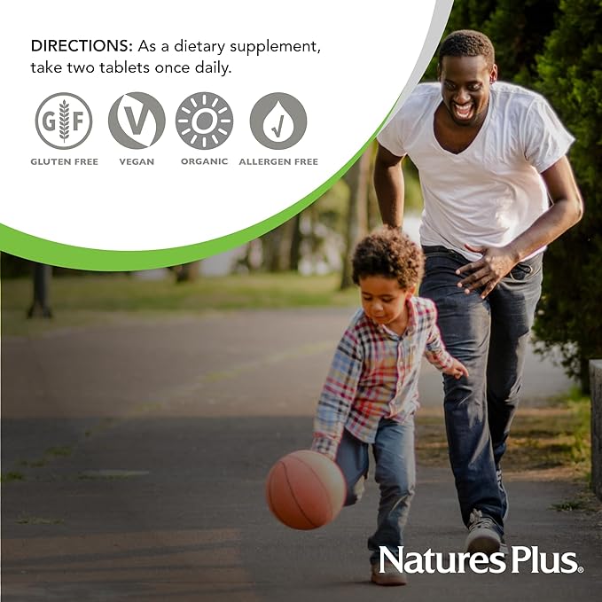 NaturesPlus Ultra Juice Green - 90 Bi-Layered Tablets, Pack of 2 - Supports Immune Health, Digestion & Energy Production - Organic, Non-GMO, Vegan, Gluten Free - 90 Total Servings