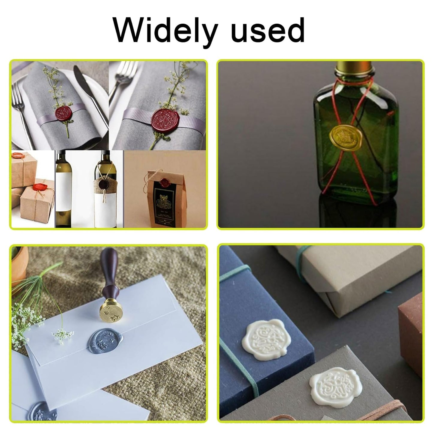 20PCS Mini Glue Gun Wax Seal Sticks for Wax Seal Stamp, Sealing Wax Sticks for Wedding Invitations, Cards, Envelopes (Greenish Gold)