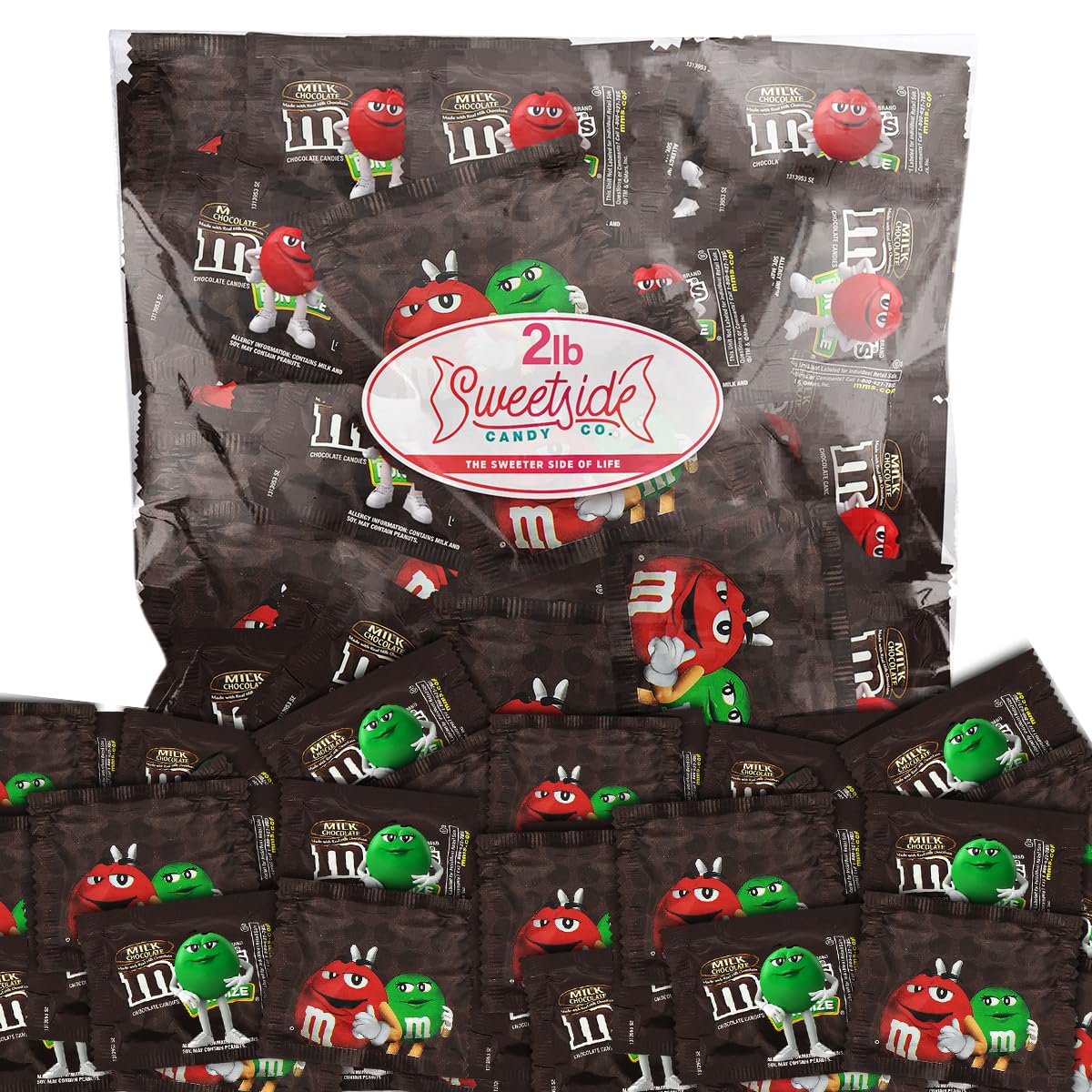 M&M Milk Chocolate Bundle - Chocolate Candy Bulk Pack of 2 Pounds 70 CT M&M Fun Mix of Chocolate - Candy Bulk