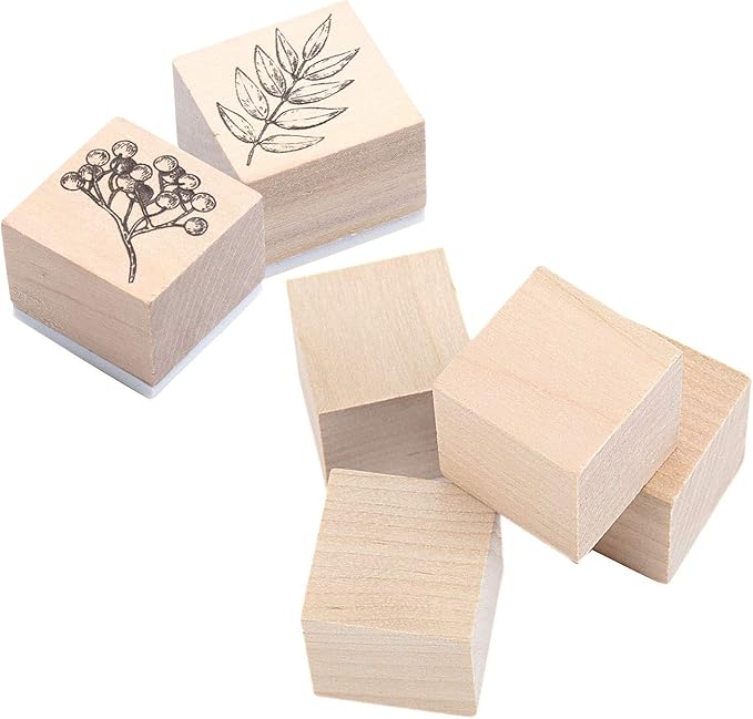 ZOENHOU 100 PCS 1 Inch Wooden Blocks, Premium Natural Solid Wood Cube Unfinished Wooden Block Set for Painting Decorating Crafting DIY Projects