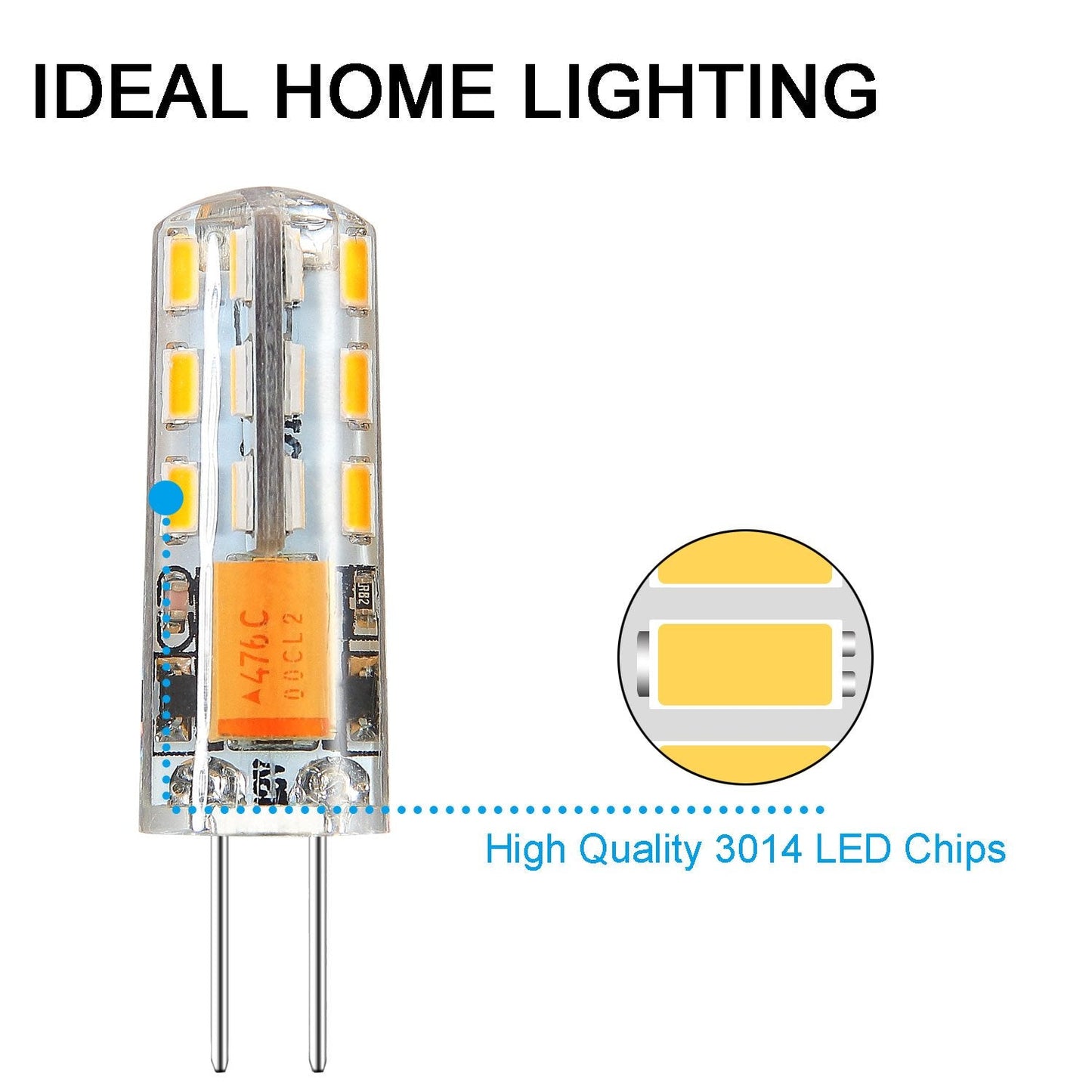 RA RAYHOO G4 LED Bulb 10pcs 1.5W AC/DC 12V Replacement 6000K White