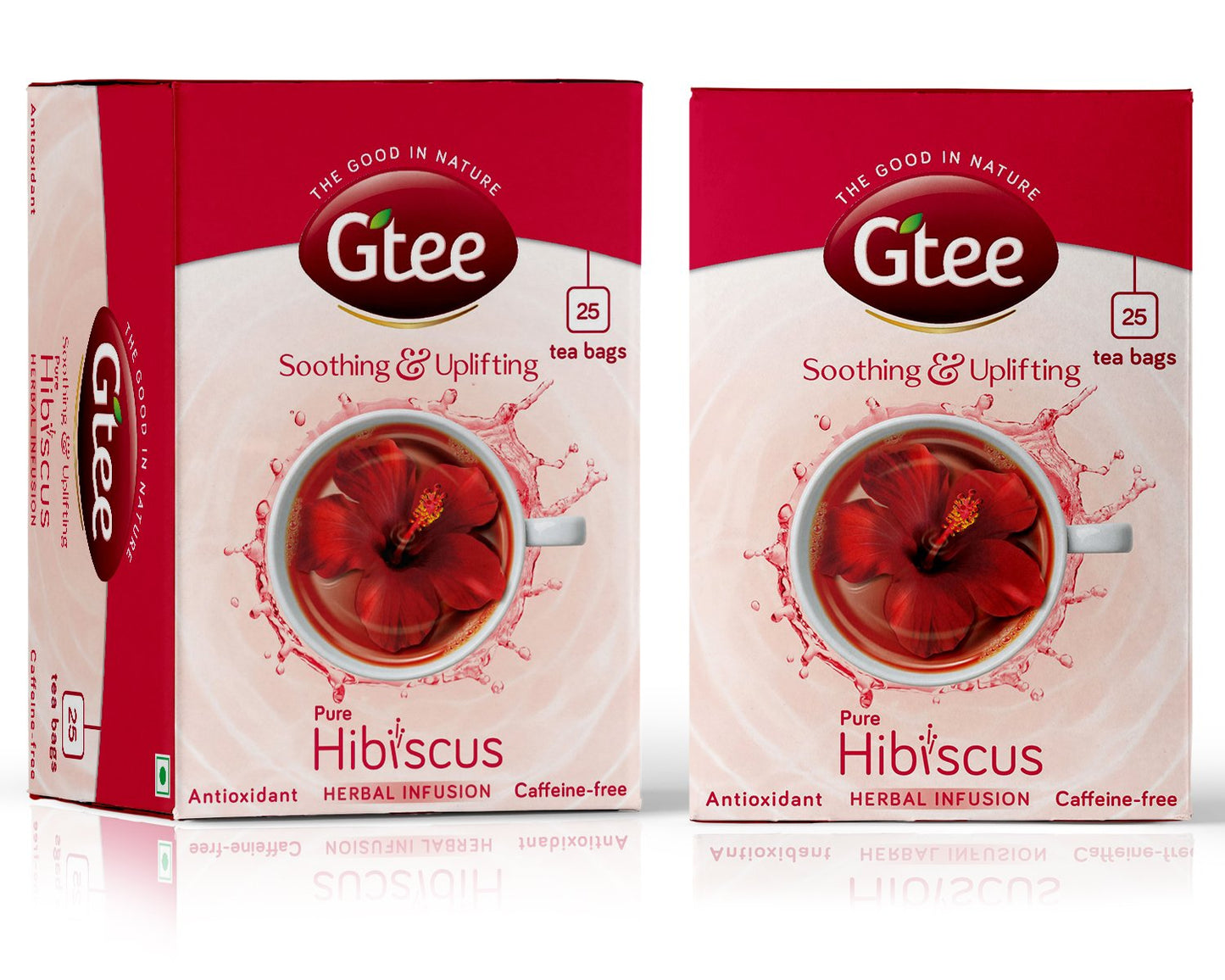 Gtee Hibiscus Tea Bags, 25 Tea Bags (Pack Of 2)