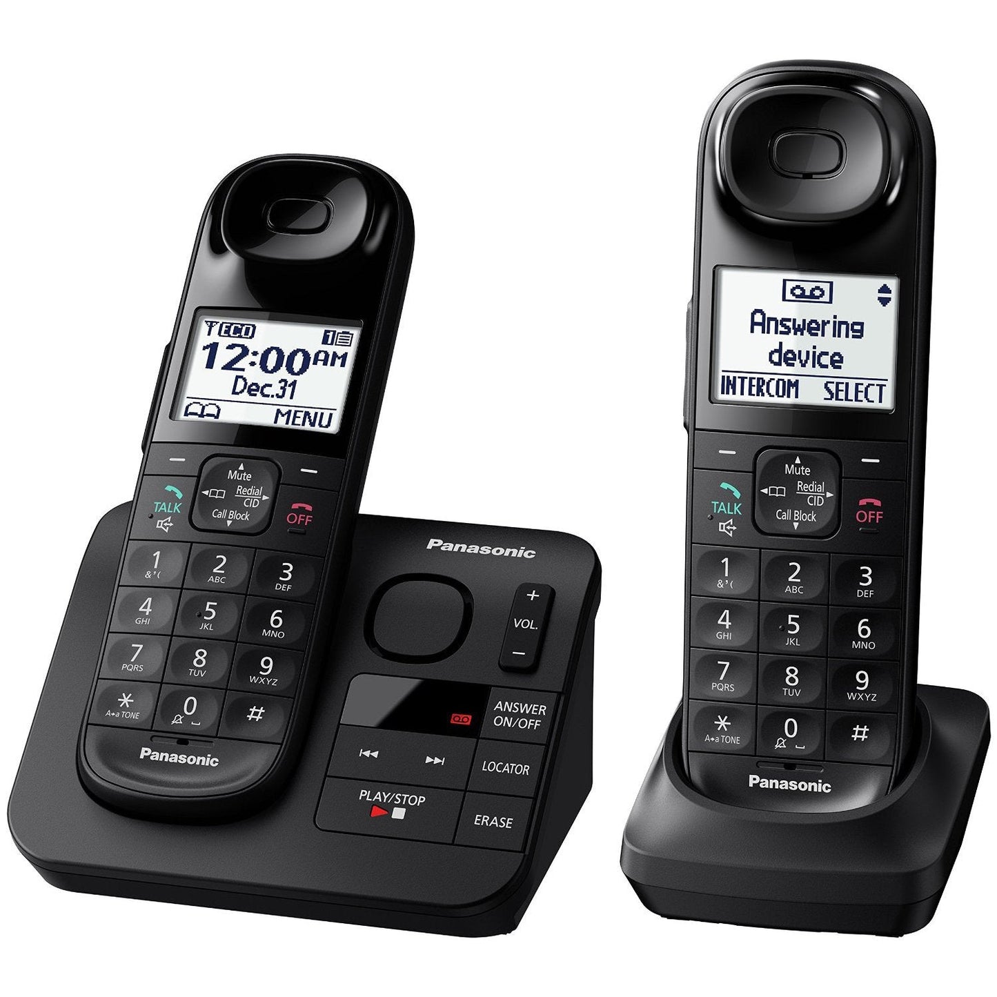 Panasonic KX-TGL432B Dect_6.0 2-Handset Landline Telephone Black-New