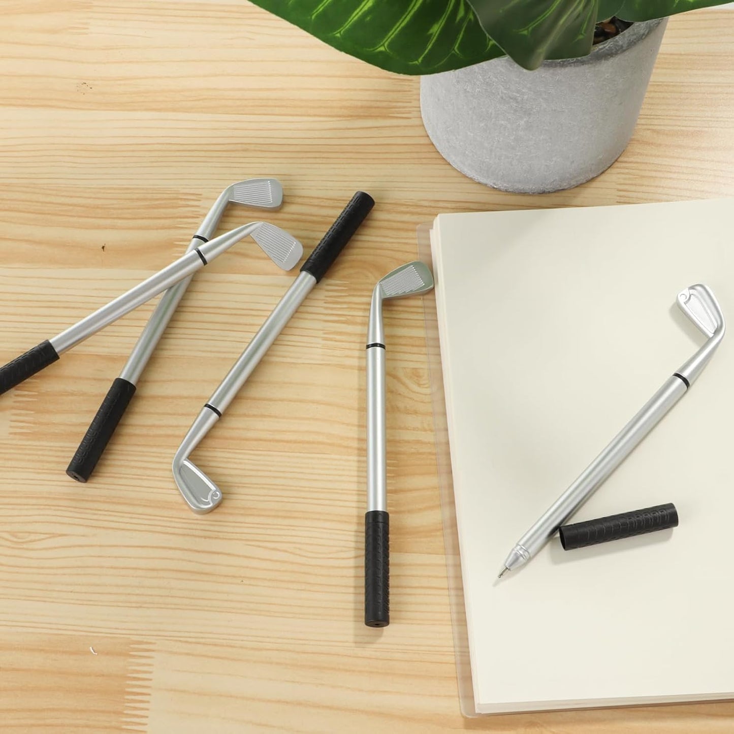 Lnrueg Mini Golf Club Ballpoint Pens 1.0mm 100 Pcs - Bulk Golf Pens for School, Office, Souvenirs, Golfing Club Props, Black Ink