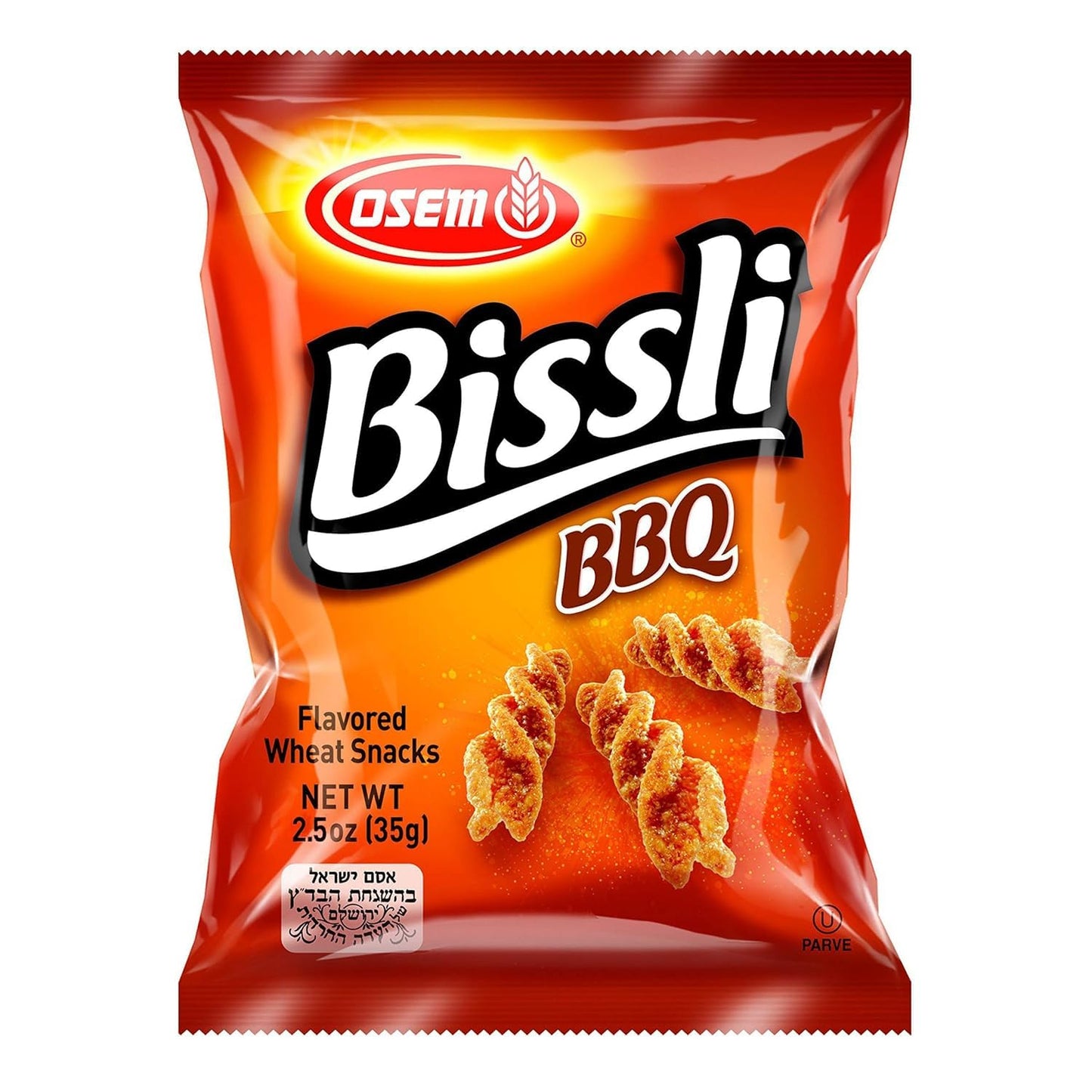 Osem Bissli BBQ Flavored Crunchy Wheat Snack -No Food Coloring or Preservatives, 2.5 Ounce Bags (Pack of 10)