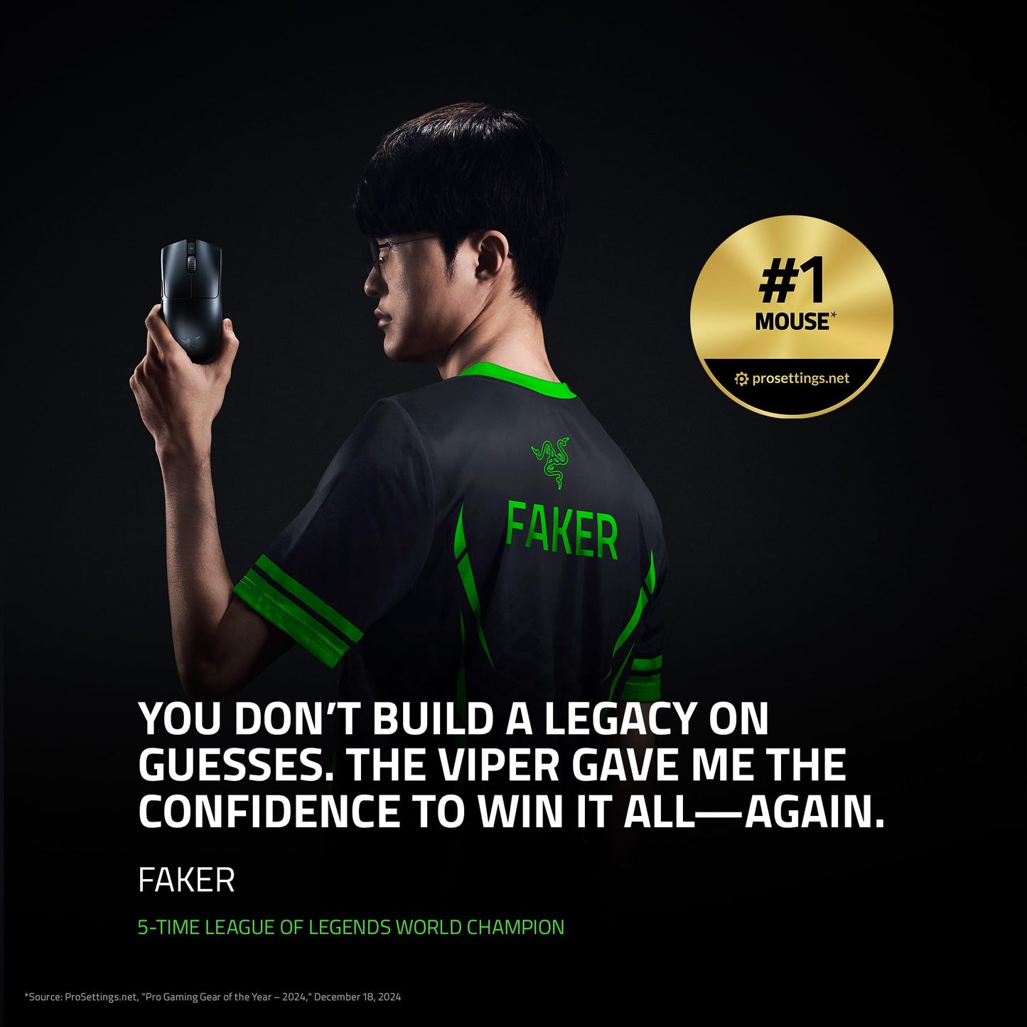 Razer Viper V3 Pro Wireless Esports Gaming Mouse: Symmetrical - 55g Lightweight - 8K Polling - 35K DPI Optical Sensor - Gen3 Optical Switches - 8 Programmable Buttons - 95 Hr Battery - White