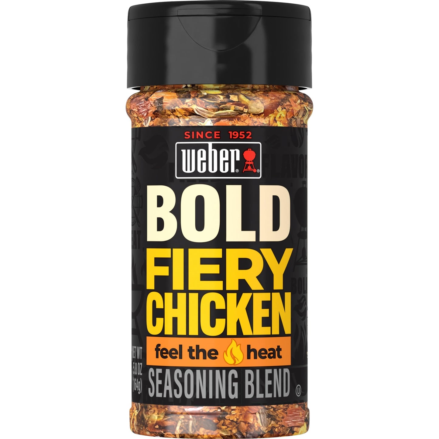 Weber BOLD Fiery Chicken Seasoning Blend 5.8 Ounce Shaker (Pack of 6)