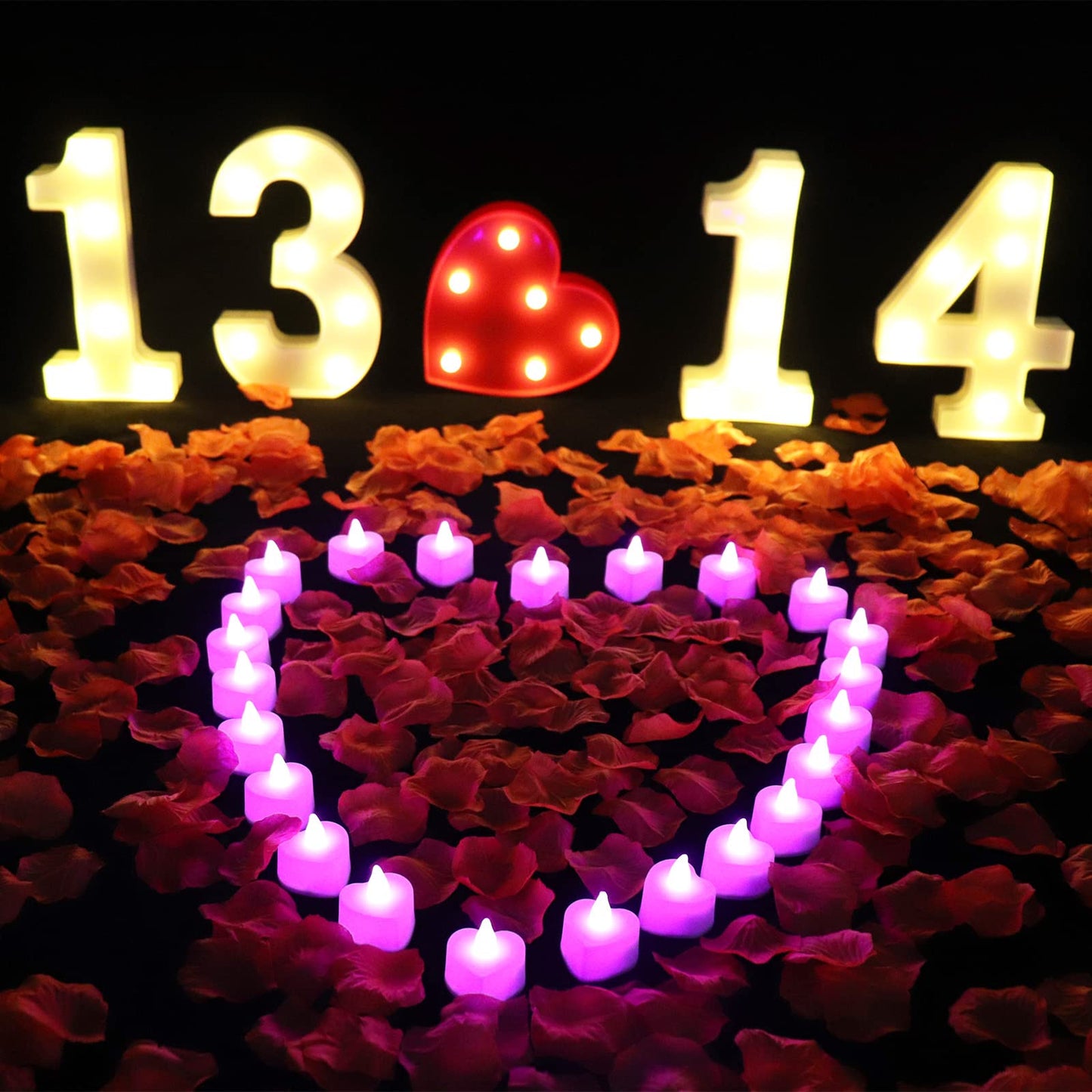 Ausaye Led Letter Lights - Alphabet Night Light Sign, White Plastic For Home Party Wedding Decoration (H)