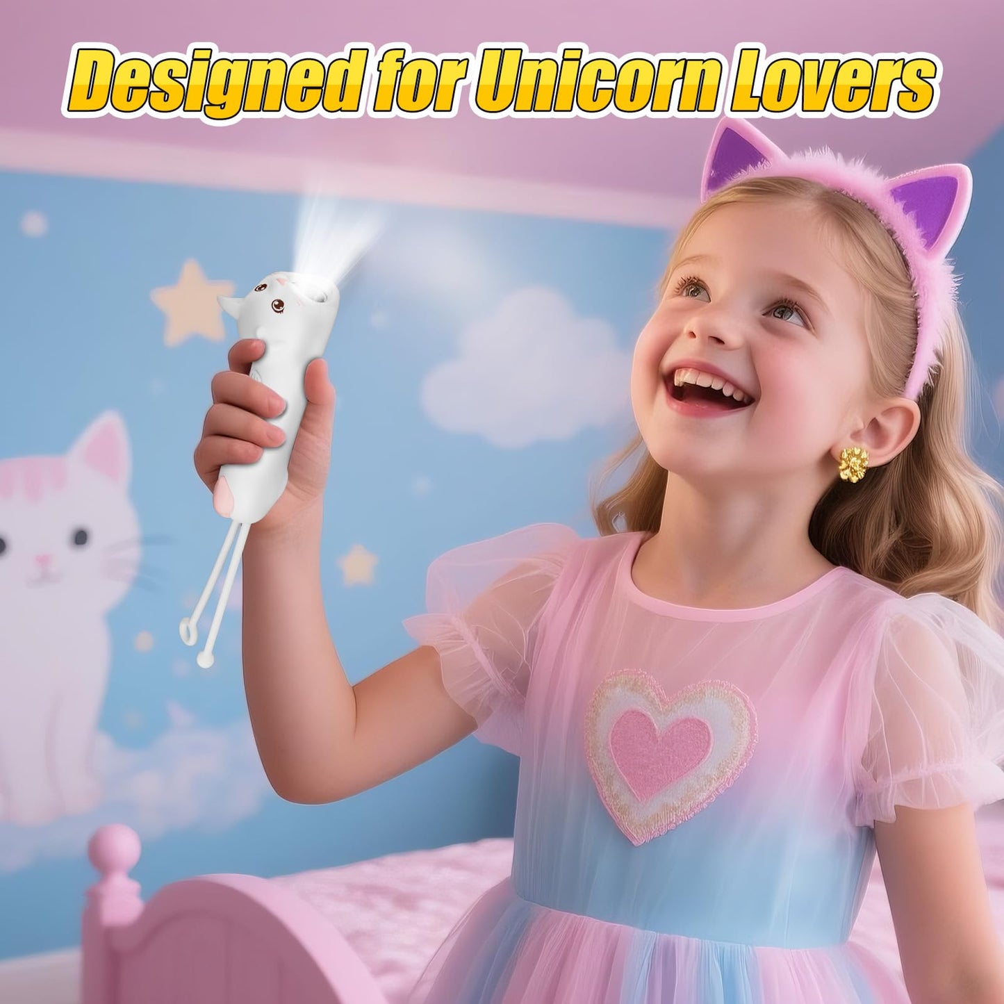 Tremdwoto Toddler Flashlight Cute Cat Kids Flashlight For Girls & Boys Rechargeable Led Flashlight For Camping & Outdoor Adventures Ideal Christmas Gift For Children