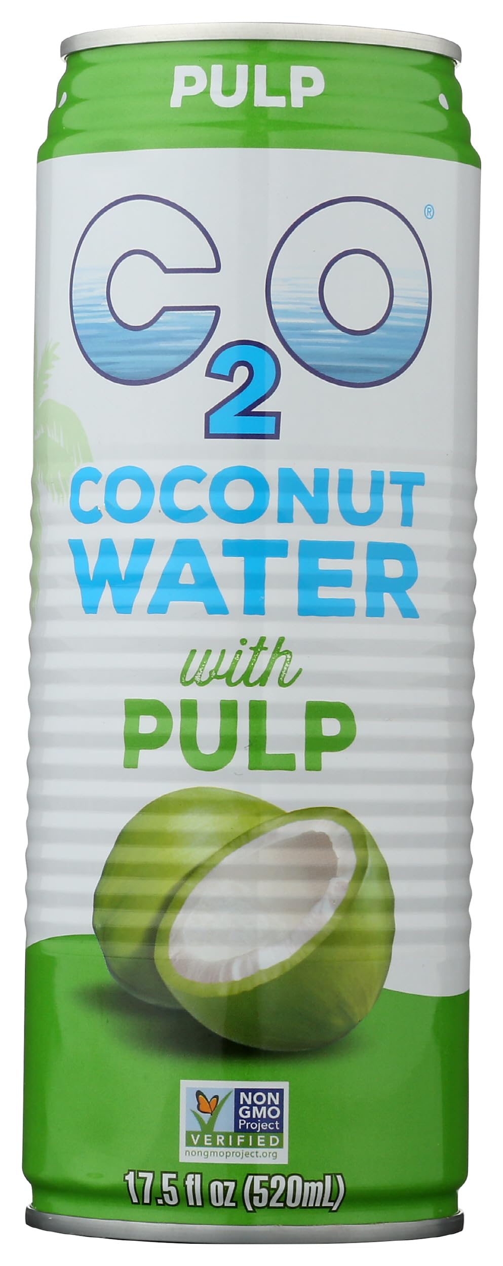 C2O, Pure Coconut Water with Pulp, 17.5 Fl Oz Can