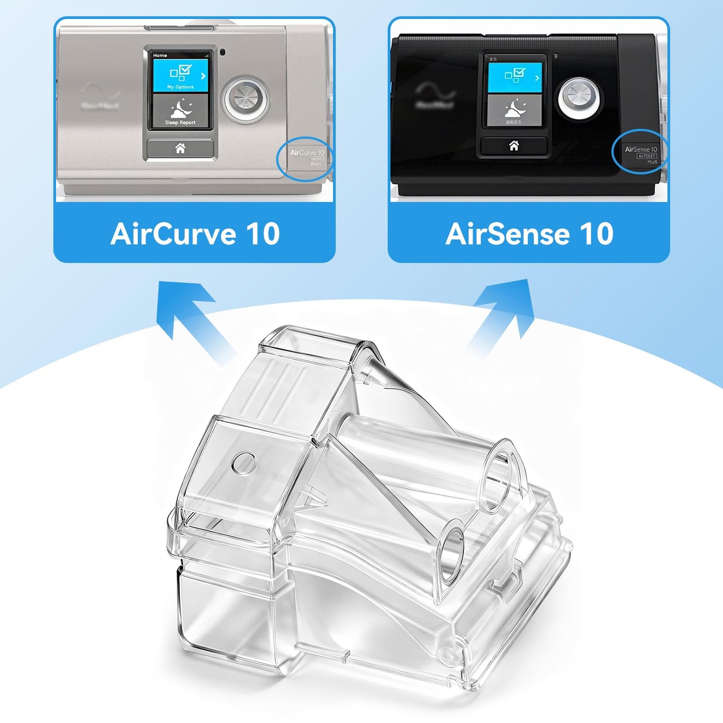 Water Chamber for AirSense 10 with CPAP Filters, 24 Packs Filter Perfect Fit and Seal Water Tank Compatible with AirSense 10 & AirCurve 10 Machines, Reliable CPAP S10 Supplies