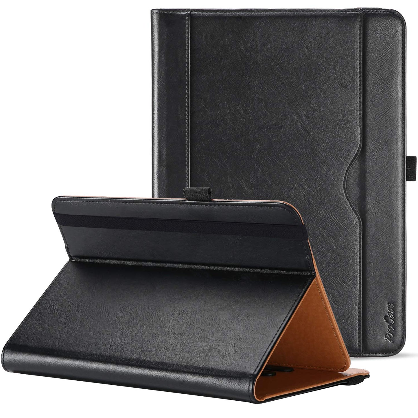 Procase Universal Tablet Case 9-10.1 Inch Stand Folio Tablet Case Protective Cover For 9 9.7 10 10.1 Touchscreen Tablet With Multiple Viewing Angles And Pen Holder -Black -Like New