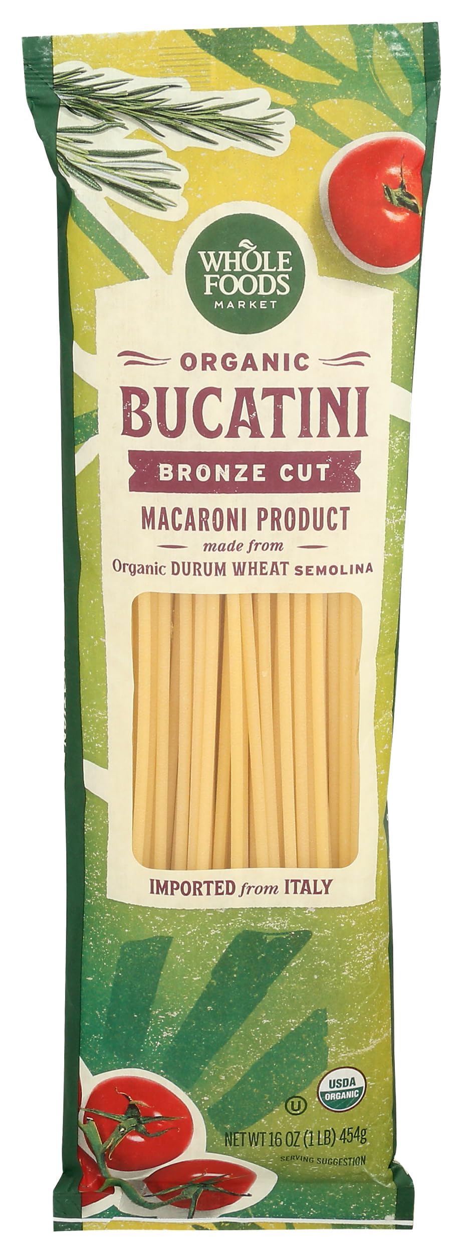 Whole Foods Market Organic Bucatini 16 Ounce