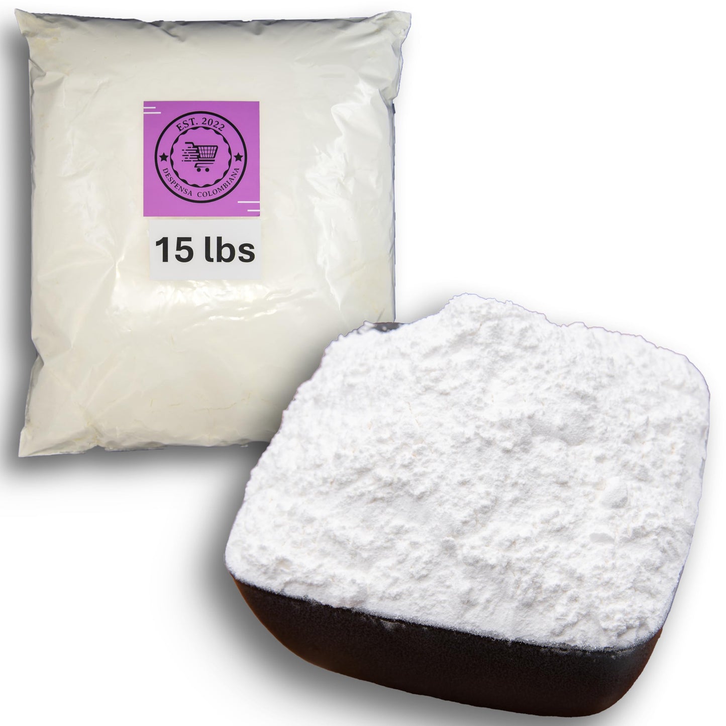 15 lbs Pure Corn Starch Powder for Cooking Bulk - Includes a 100% Pure Bag of Corn Starch Powder Bulk by Despensa Colombiana - P