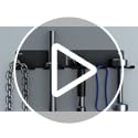 IRON AMERICAN) Gym Storage Hanger/Heavy Duty Multi-Purpose Gym Rack for Lifting Belts, Chains, Exercise Bands, Jump Ropes...