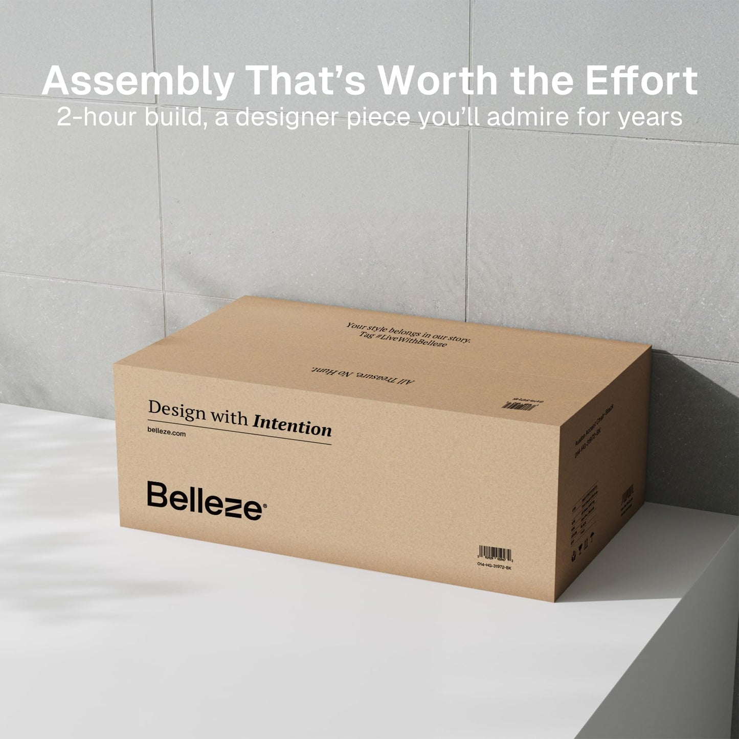 BELLEZE Bijou Set of 3 Modular Sideboard Cabinets (94.5" Extra Long) - 6-Door Media Console TV Stand for 85+ Inch TV - Modern Arched Glass Buffet Credenza for Large Dining Room & Living Area- Camel