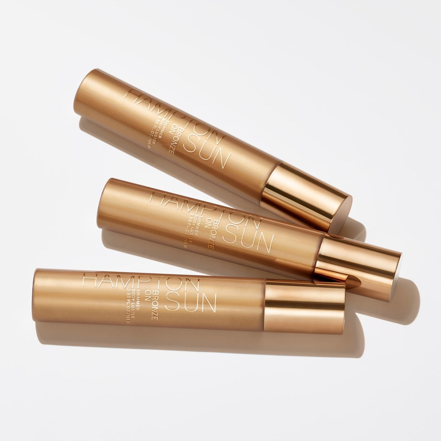Hampton Sun Bronze-On Shimmer Body Luster | Instant Skin Perfecting Bronzing Gel e | Smooth, Radiant Finish | Deeply Hydrating