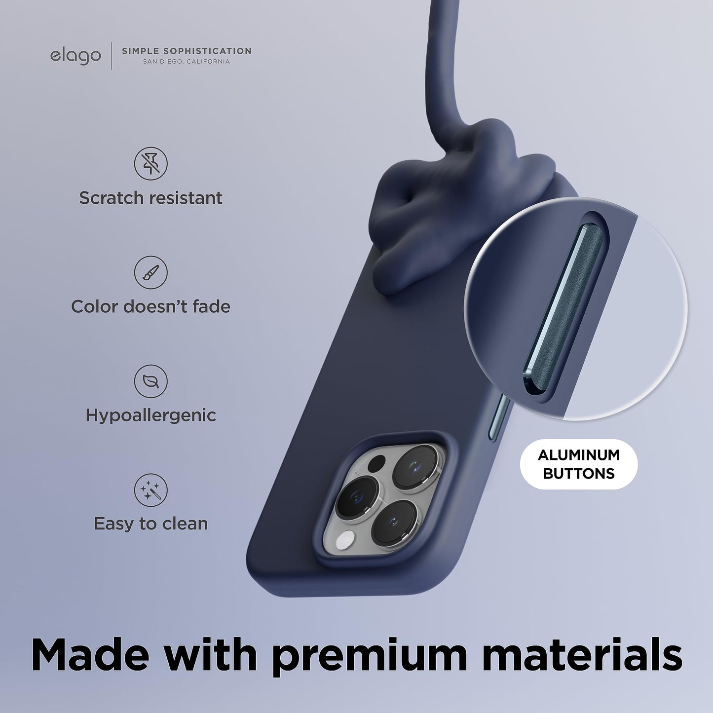 Elago Magnetic Silicone Case Compatible With Iphone 15 Pro Max Case 6.7 Inch Compatible With All Magsafe Accessories - Built-In