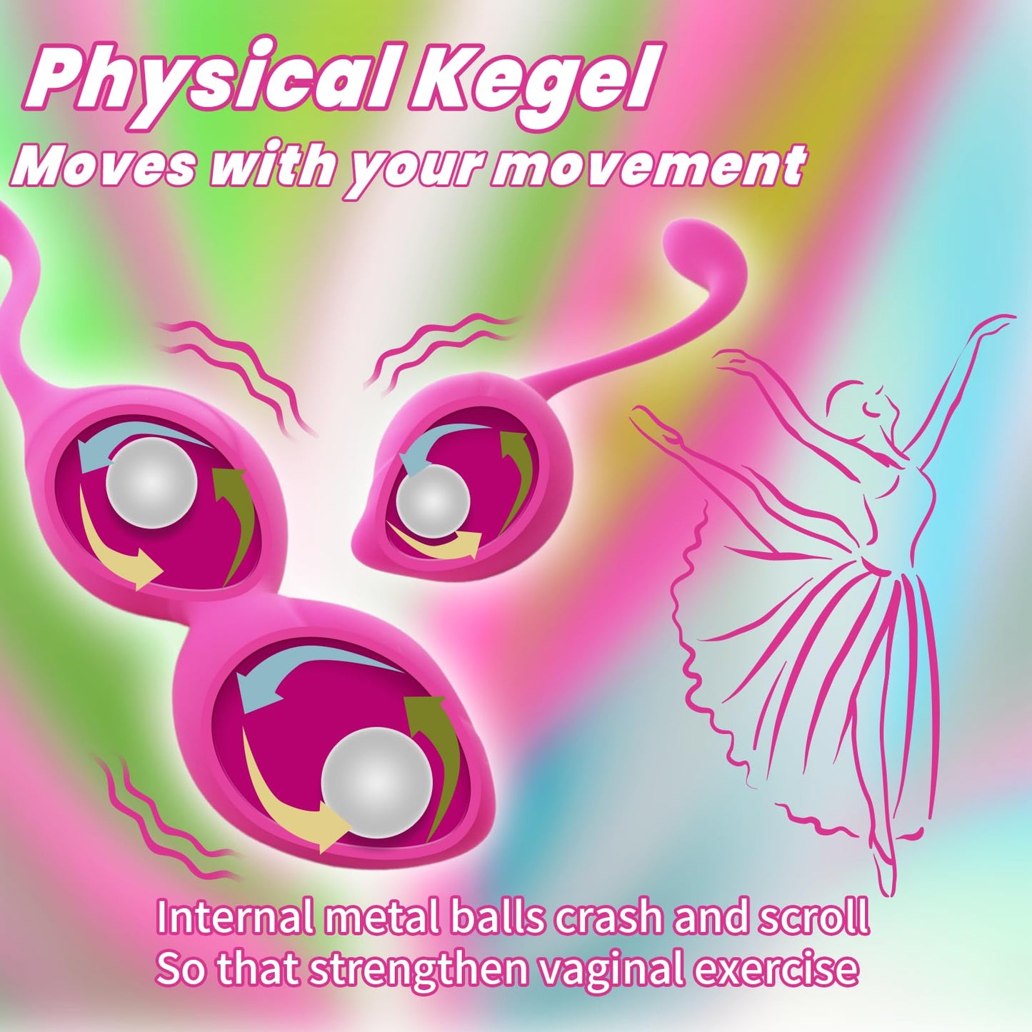Kegel Tightener Balls: for Vaginal Tightening Ben was Balls for Women Pelvic Floor Muscle Strengthening Kegel Weights Ben Wa Balls Set Kegel Balls Set for Women Tightening Exercise Beginners Advanced