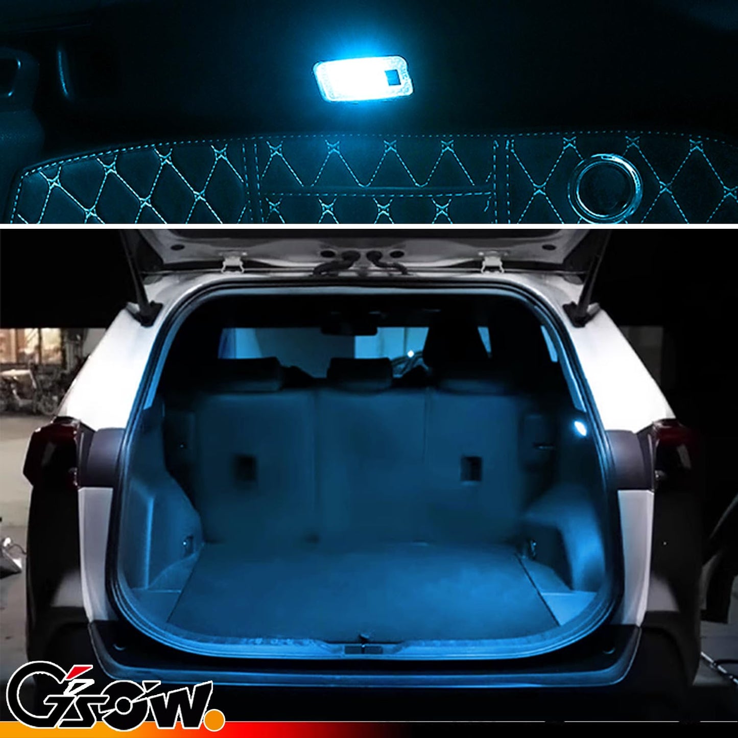 Gsowo Led Luggage Compartment Light For Toyo-Ta Rav4 2022 2023 2024 2025 Cargo Lamps Decorative Atmosphere Lamp Rav4 Accessories Trunk Ceiling Lighting 1 Pc Ice Blue