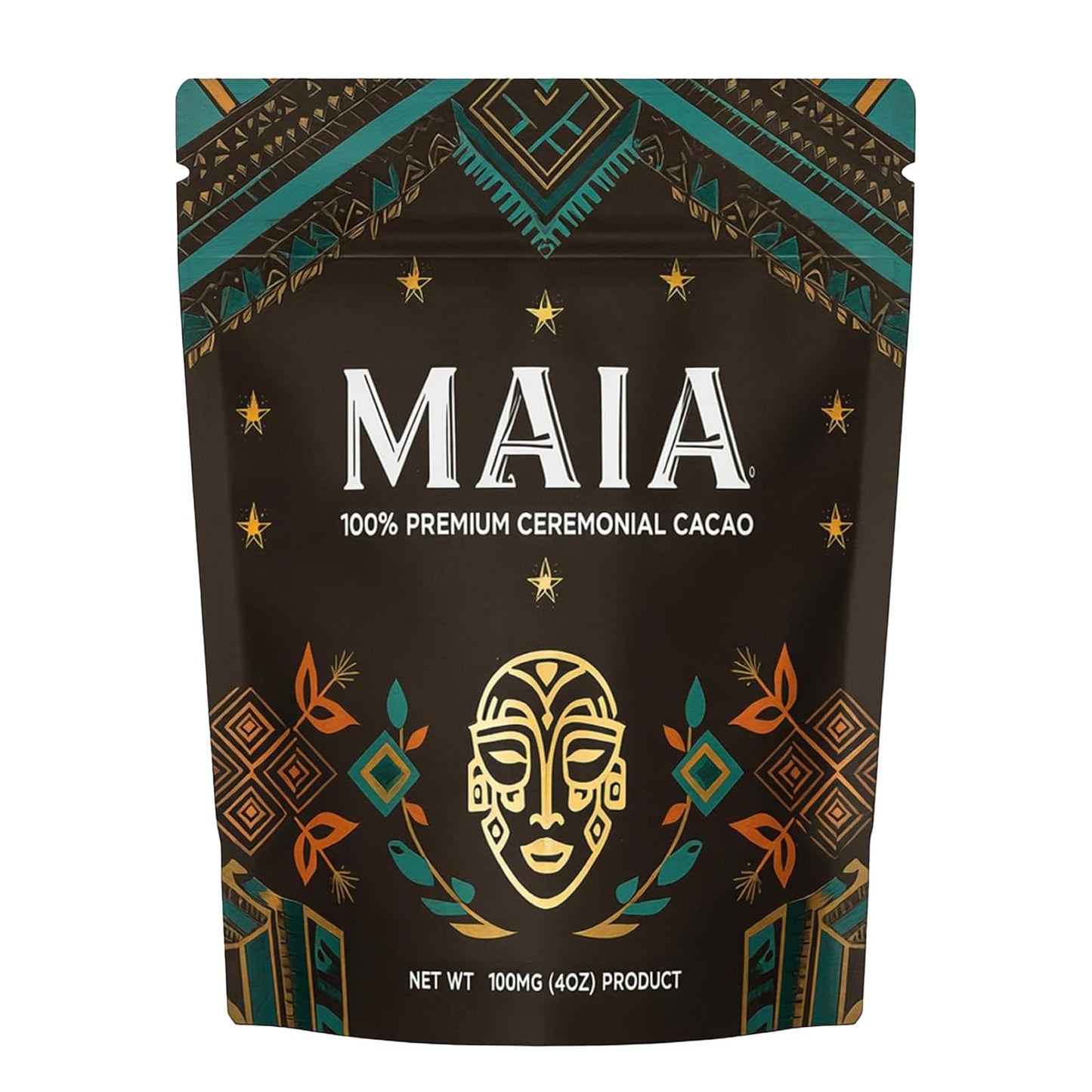 Maia Ceremonial Cacao with Flavanol Theobromine Magnesium and Natural Flavonoids Blend Improves Mental Clarity and Focus 100% Organic Cocoa Powder Unsweetened Cacoa Powder for Natural Energy & Mood Support (1)