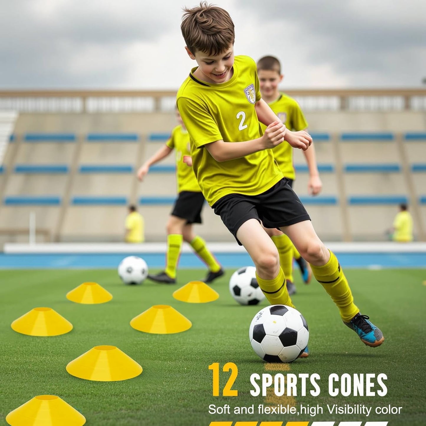 Agility Ladder, Soccer Training Equipment Set, 4 Agility Hurdles, 20ft Speed Ladder, Running Parachute, 12 Football Cones, Jump Rope | Soccer Basketball Athletes Speed Training
