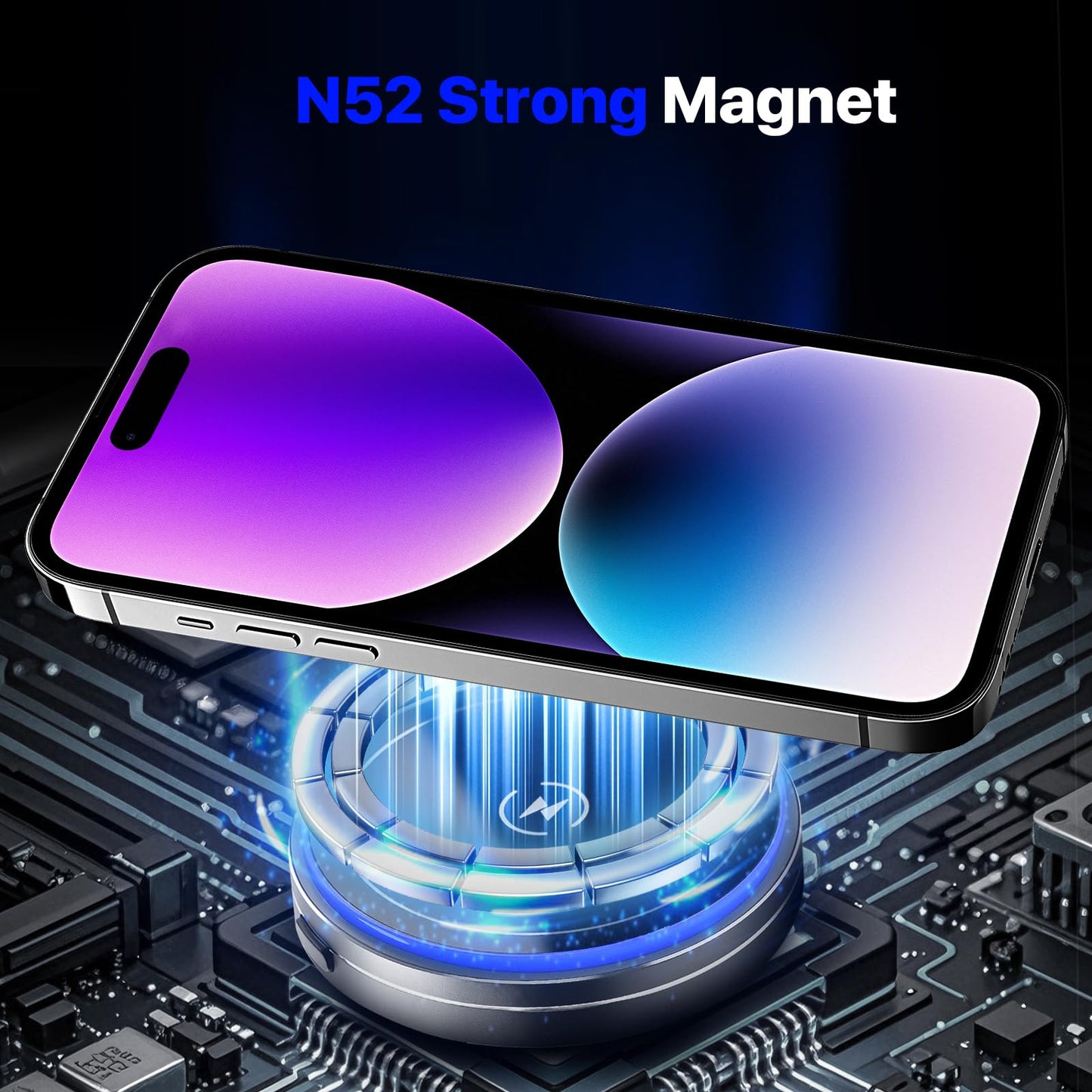 For 15W Magsafe Car Mount Charger,Magnetic Wireless Car Charger For Iphone 16/15/14/13/12 Series, Auto- Magnetic Tight Phone Hol