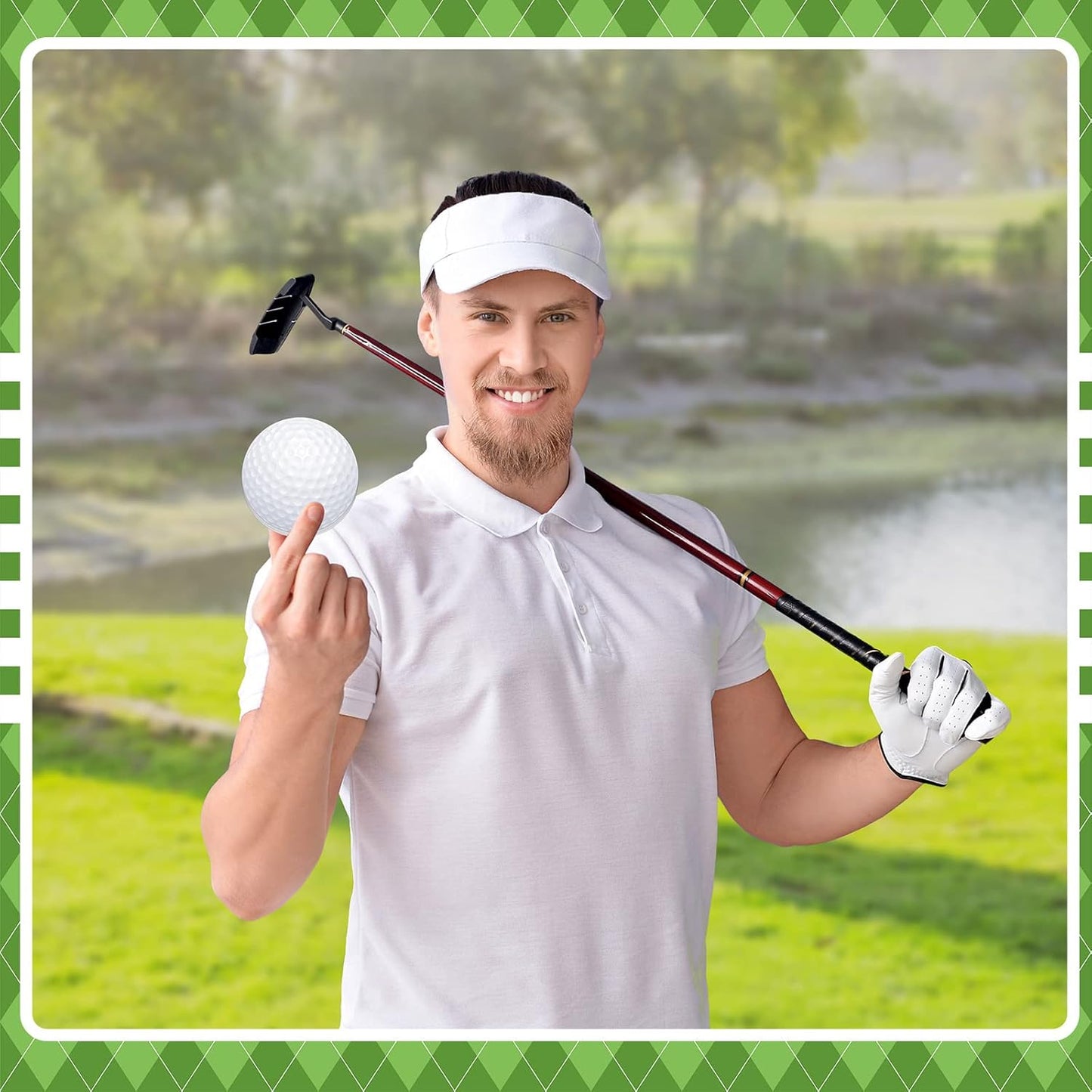 Chuangdi 24 Pcs Golf Sticky Notes Golf Ball Notepad Party Favors for School Office Coworkers Students Stationery Party Supply