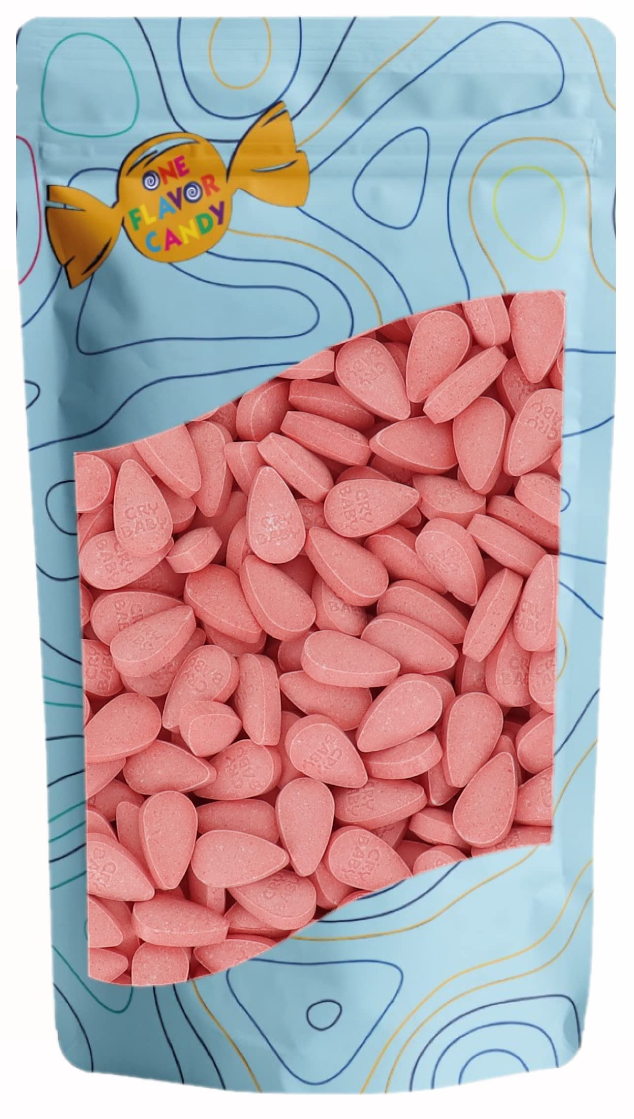 Cry Baby Tears Extra Sour Candy Bulk in Resealable Bag (Cherry) (1lb)