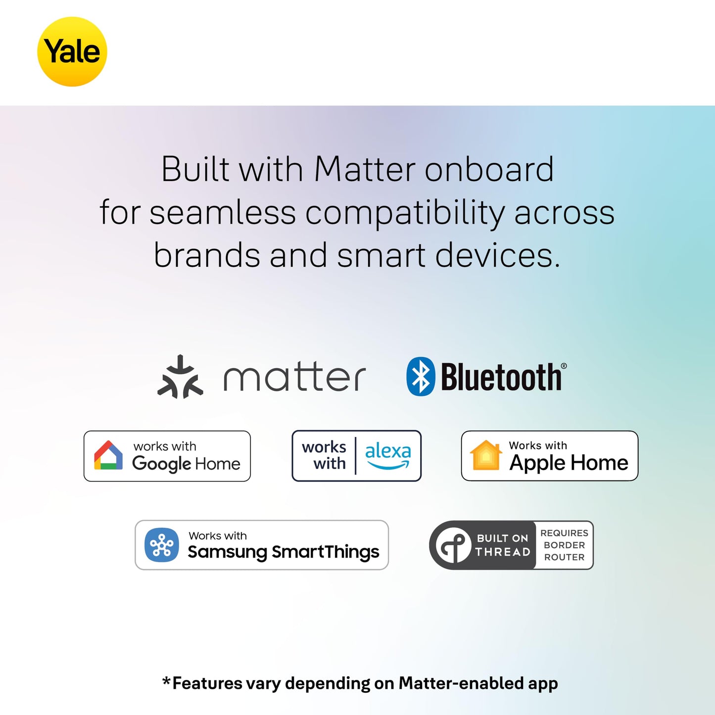 Yale Smart Lock with Matter - Made for Google Home - Snow - YRD510-MT1-SNW