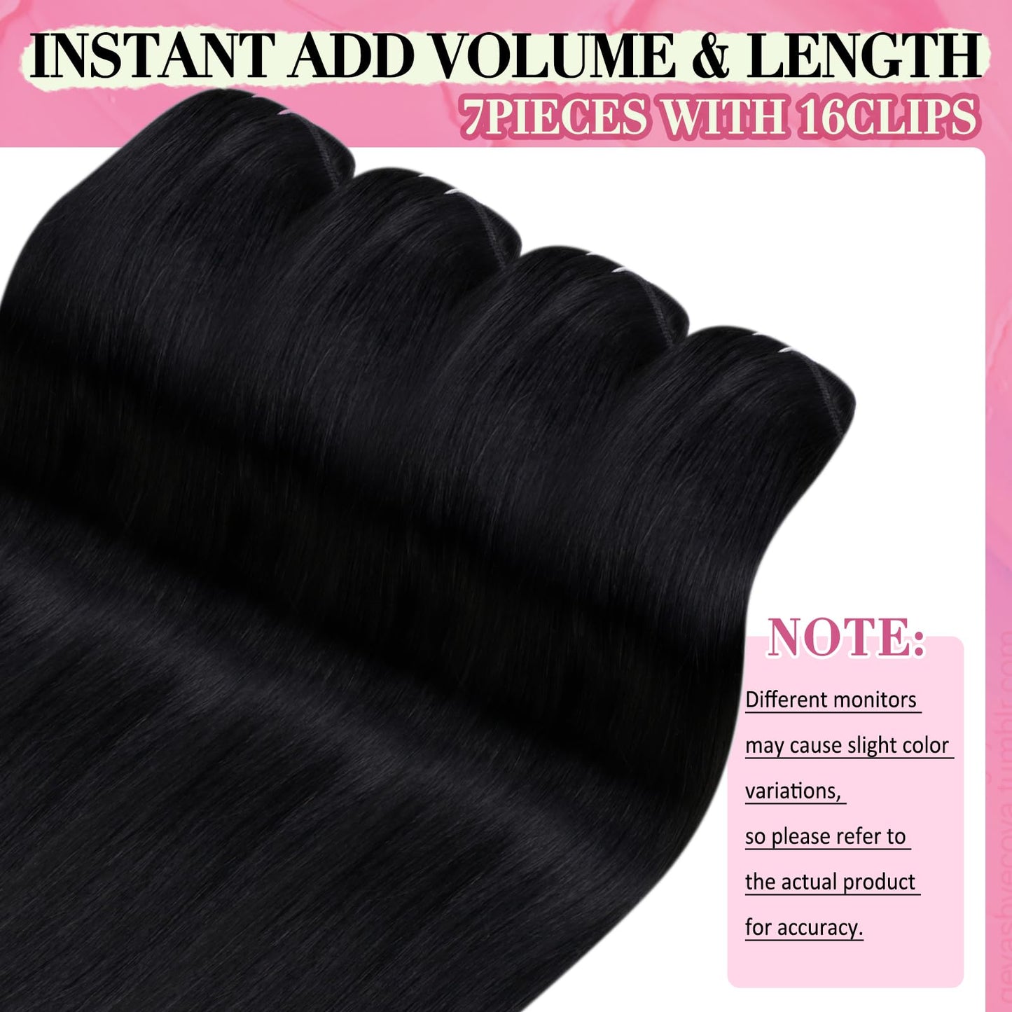 YoungSee Clip in Extensions for Women Black Invisible Clip in Hair Extensions Human Hair Black Soft and Silky Hair Extensions Hu