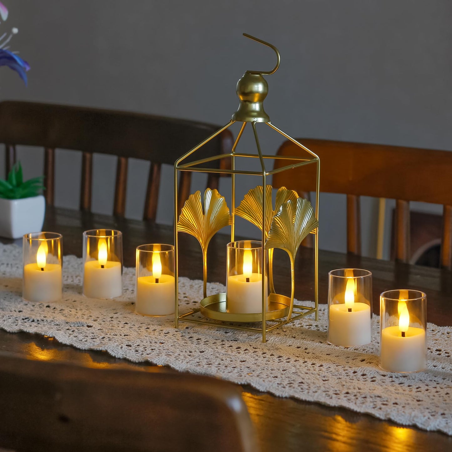 Wroxipel Rechargeable Acrylic Flameless Votive Candles with Timer & Remote Control, 1.7" x2.5" Flickering LED Warm Glow Tealight for Home, Wedding, Holiday Decor (Set of 9, White)