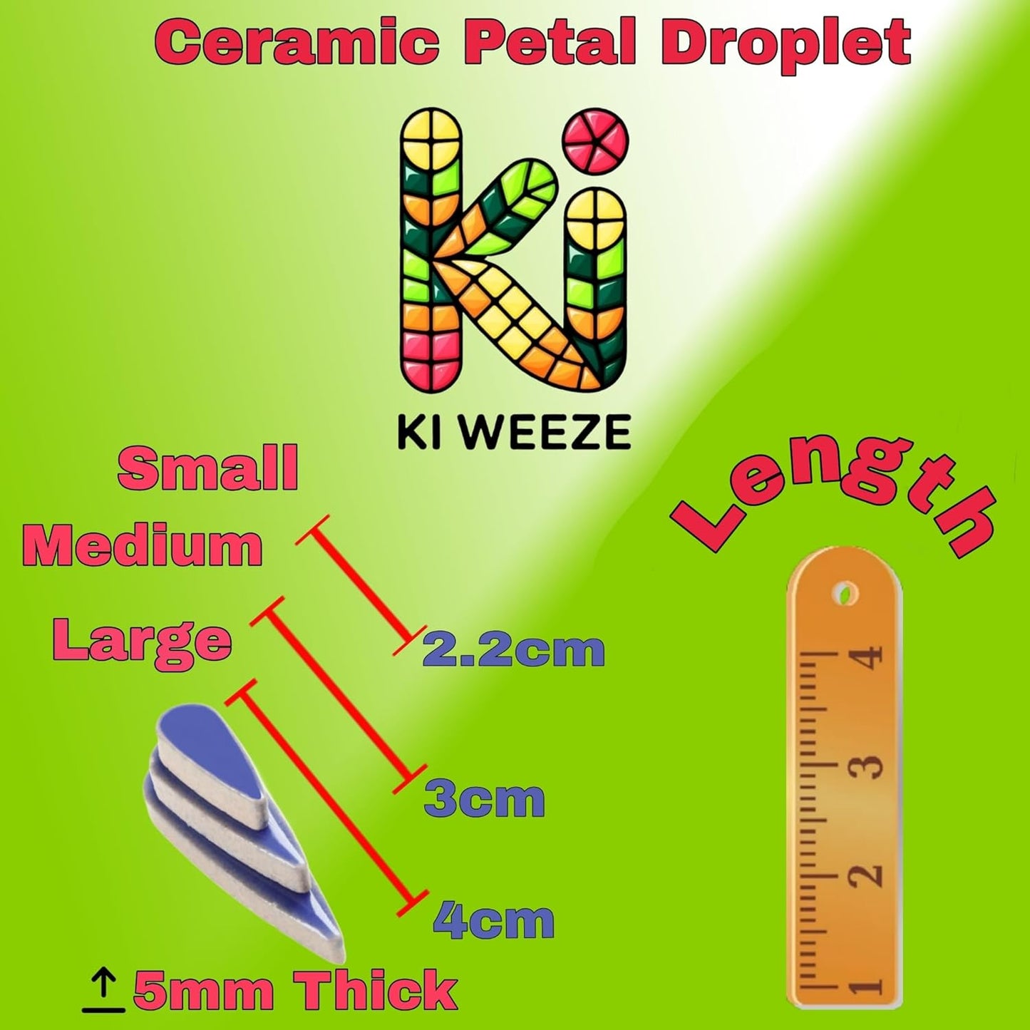 200g Petal Droplet Shaped Ceramic Mosaic Tiles for Crafts, Vibrant Colors, Ceramic Tiles for Mosaic Making Kits, DIY Arts and Crafts (Orange)