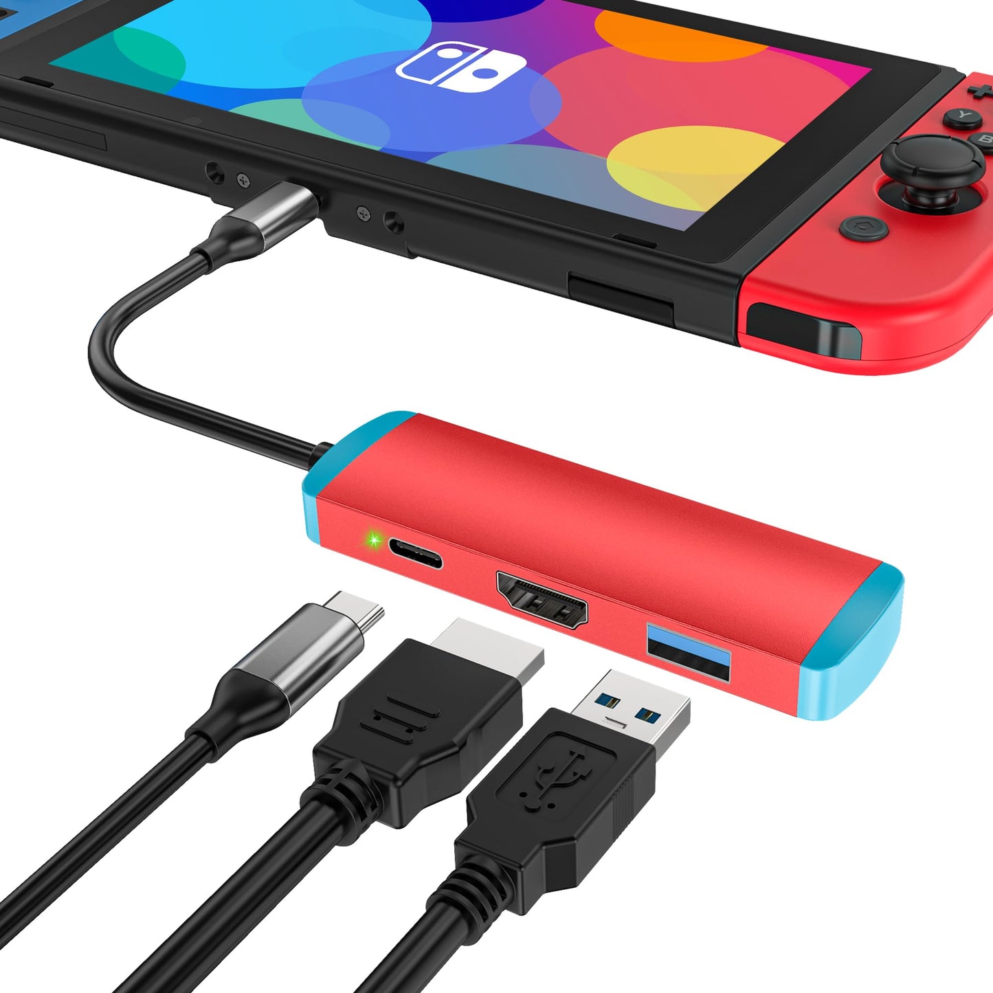 USB C to HDMI Adapter for Switch/Switch OLED/Steam Deck,Replacement for Official Switch/Switch OLED Dock,USB C Docking Station w
