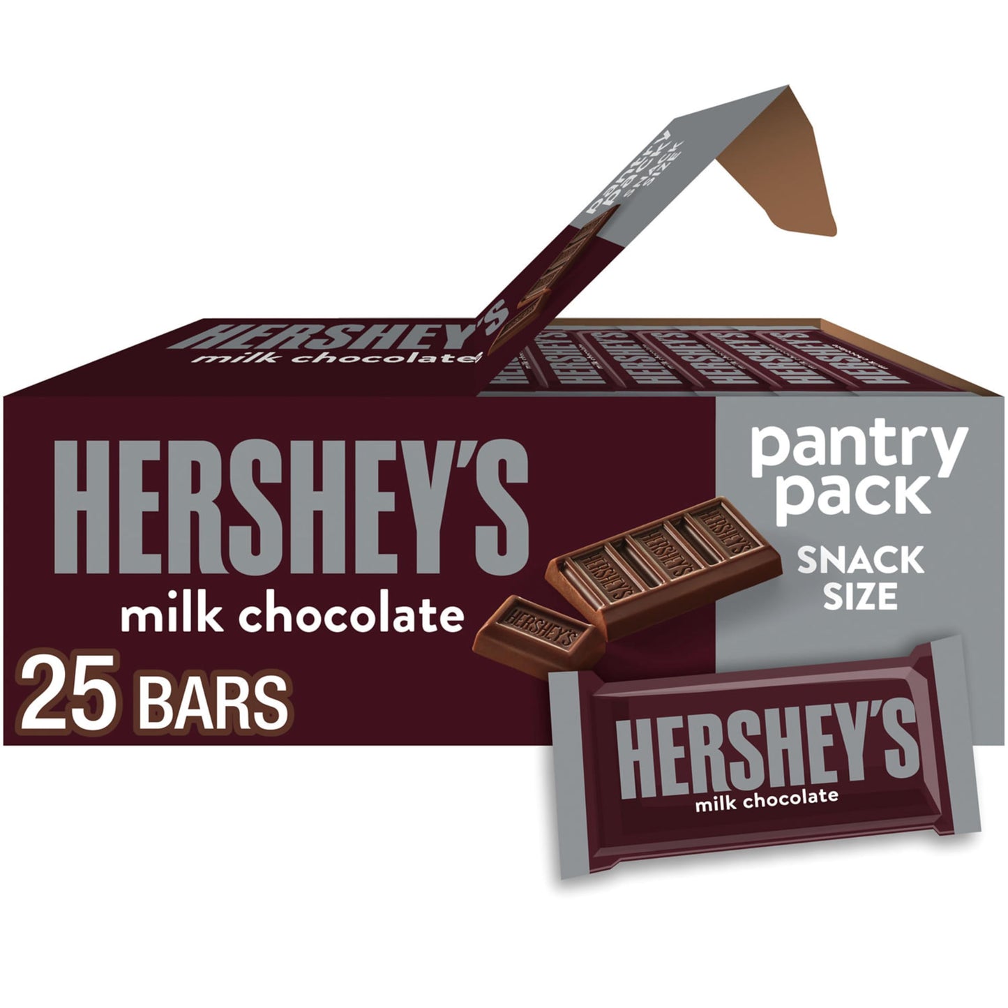 HERSHEYS Milk Chocolate Snack Size Candy Bars 11.25 oz (25 Pieces)