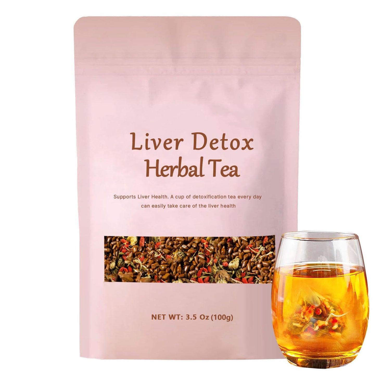 Liver Detox Herbal Tea Liver Detox Tea Organic Dandelion Chrysanthemum Cassia Seed Goji Berry Tea Milk Thistle Chinese Kidney & Liver Health Tea Bags - 7 Ingredients Natural Blend Formula (1)