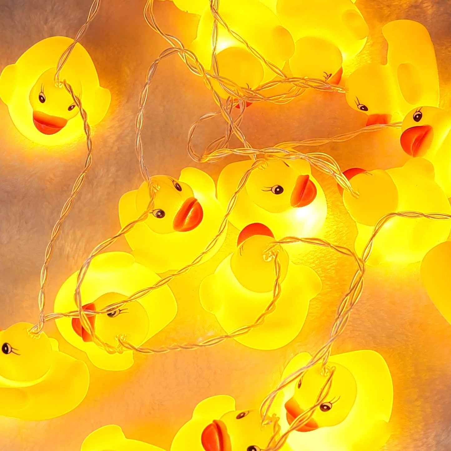 Acelist 20-Light Led String Lights - Yellow Duckling - Squeaky Decorative Lights For Kids Room, Holiday, Party, Garden, Dorm