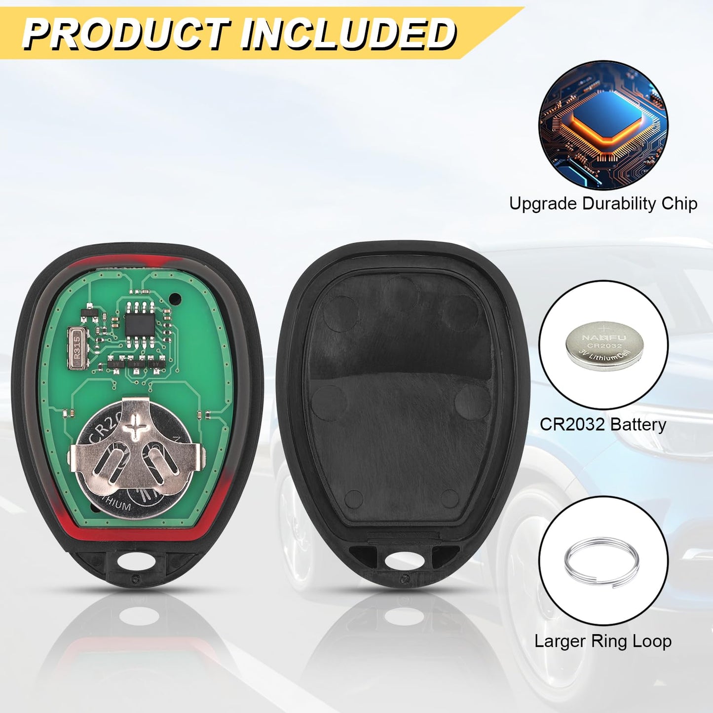 Vurkcy Key Fob Replacement For 2007-2014 Chevy Suburban Tahoe Gmc Yukon/ 12-17 Traverse/ 07-13 Escalade Car Keyless Entry Remote