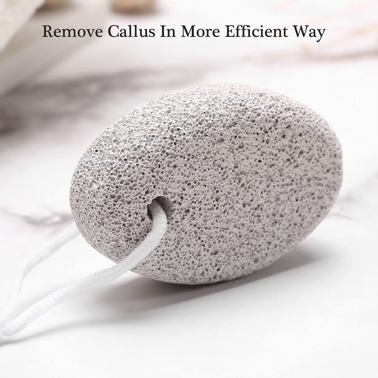 2PCS Natural Pumice Stone for Feet, HOOMBOOM Lava Pedicure Tools Hard Skin Callus Remover for Men/Women Feet and Hands - Natural