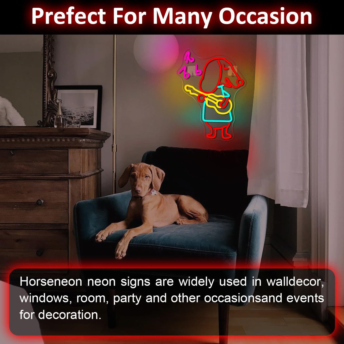 Guitar Dachshund Dog Neon Sign Dimmable Neon Signs For Wall Decor Dogs Neon Light Dachshund Usb Led Sign For Pet Shop Bedroom Party Decor Dachshund Dog Gifts