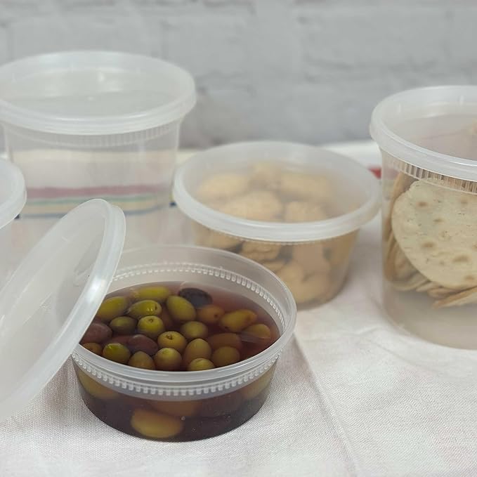 24 oz Deli Containers with Lids (Pack of 240), Recyclable Polypropylene, Microwavable, Heat Resistant (24)