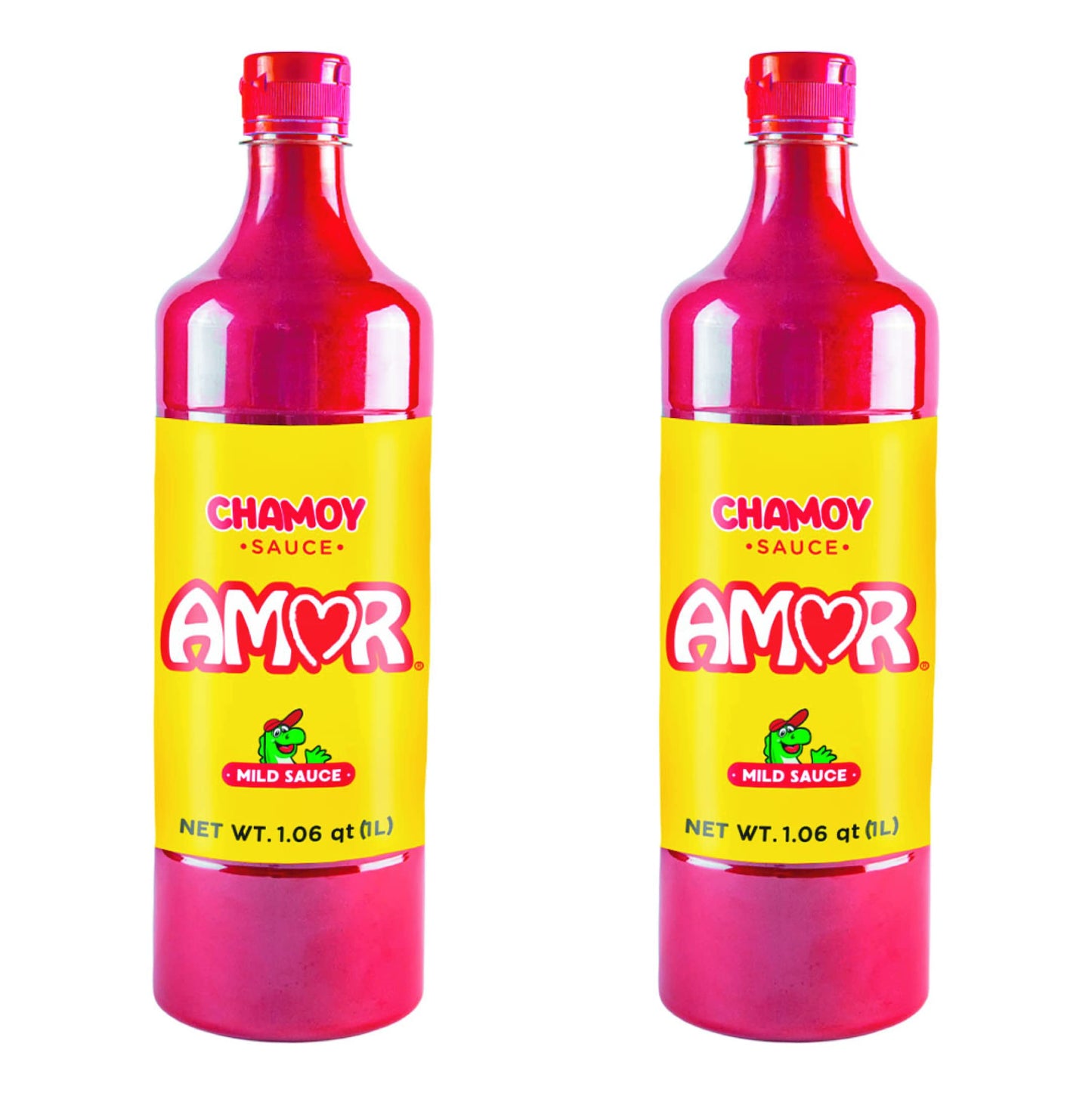 Amor Chamoy Sauce | Bittersweet flavor | 2 500 Scoville level Enjoy it with fruits veggies snacks and drinks | Kosher | 33 fl oz bottle (Pack of 2)