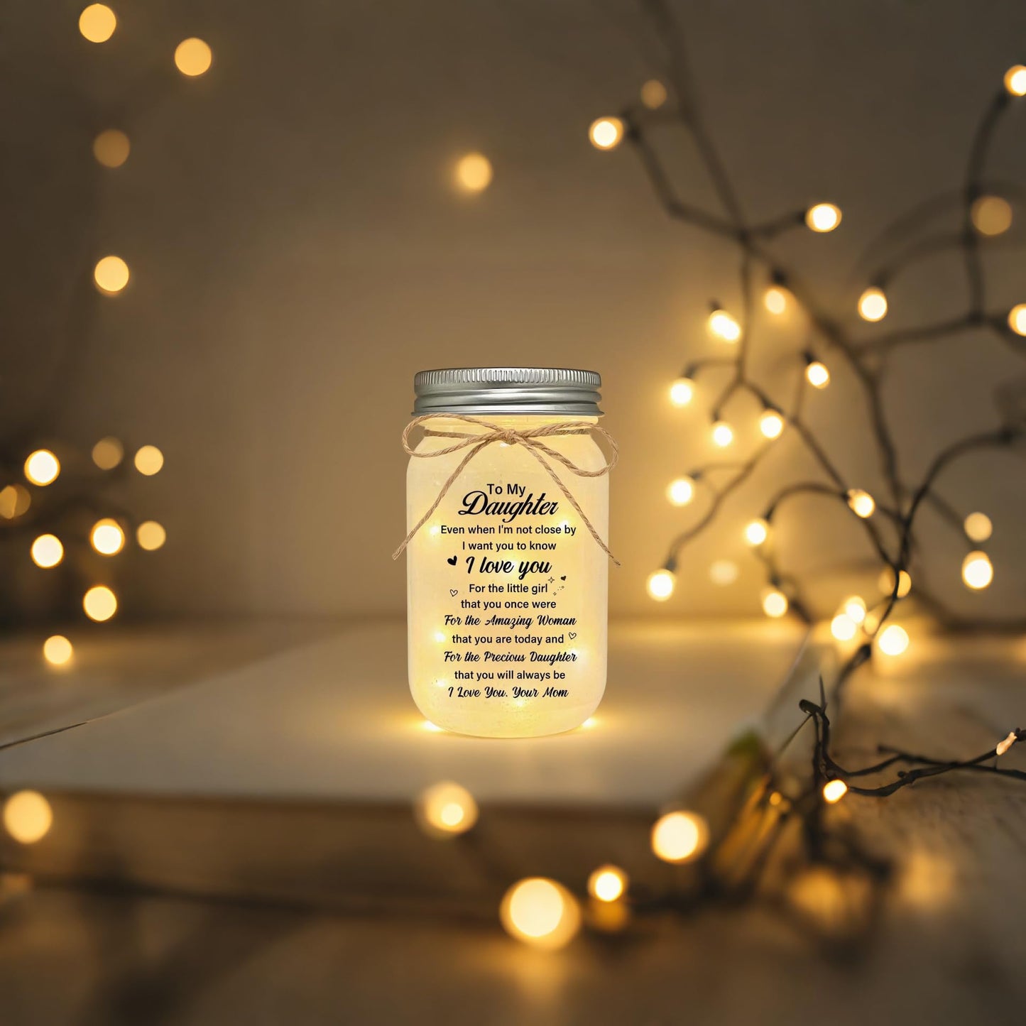 Le Xiaoxi Daughter Gifts From Mom To My Daughter Mason Jar Night Lights Christmas Mother S Day Birthday Gift For Daughter 18Th Birthday Gifts