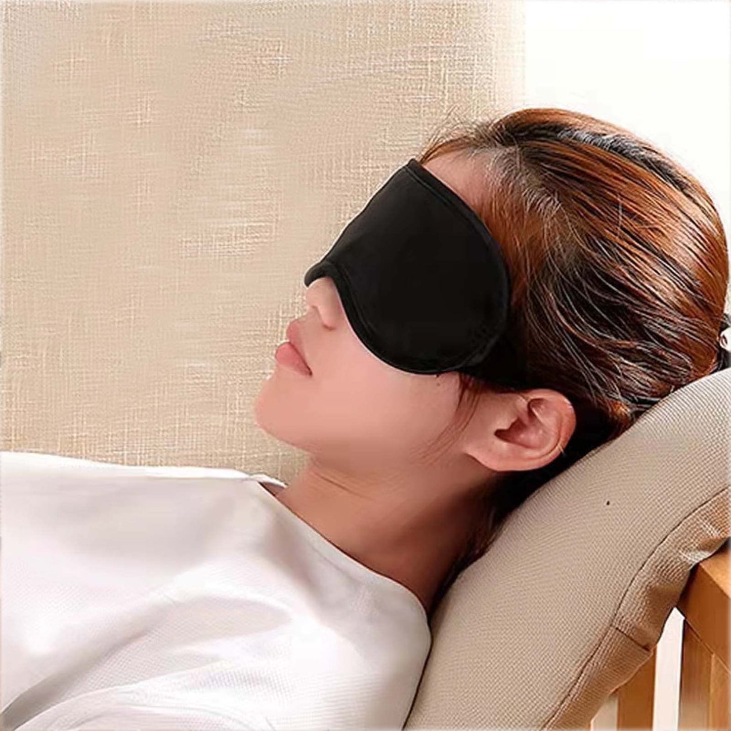 Medsuo 3pcs Comfortable Soft Sleep Eye Masks Shade Cover Lightweight Sleeping Blindfold for Men and Women, Suitable for Travel Sleep or Party Supplies (Black)
