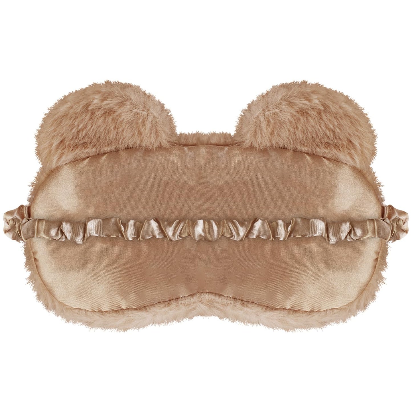 JRINYE Cute Capybara Plush Sleep Mask Eye Mask Sleeping Masks Funny Lovely Animal Soft Fluffy Eyes Cover Blindfold Eye Shade for Kids Girls and Adult Travel - Brown