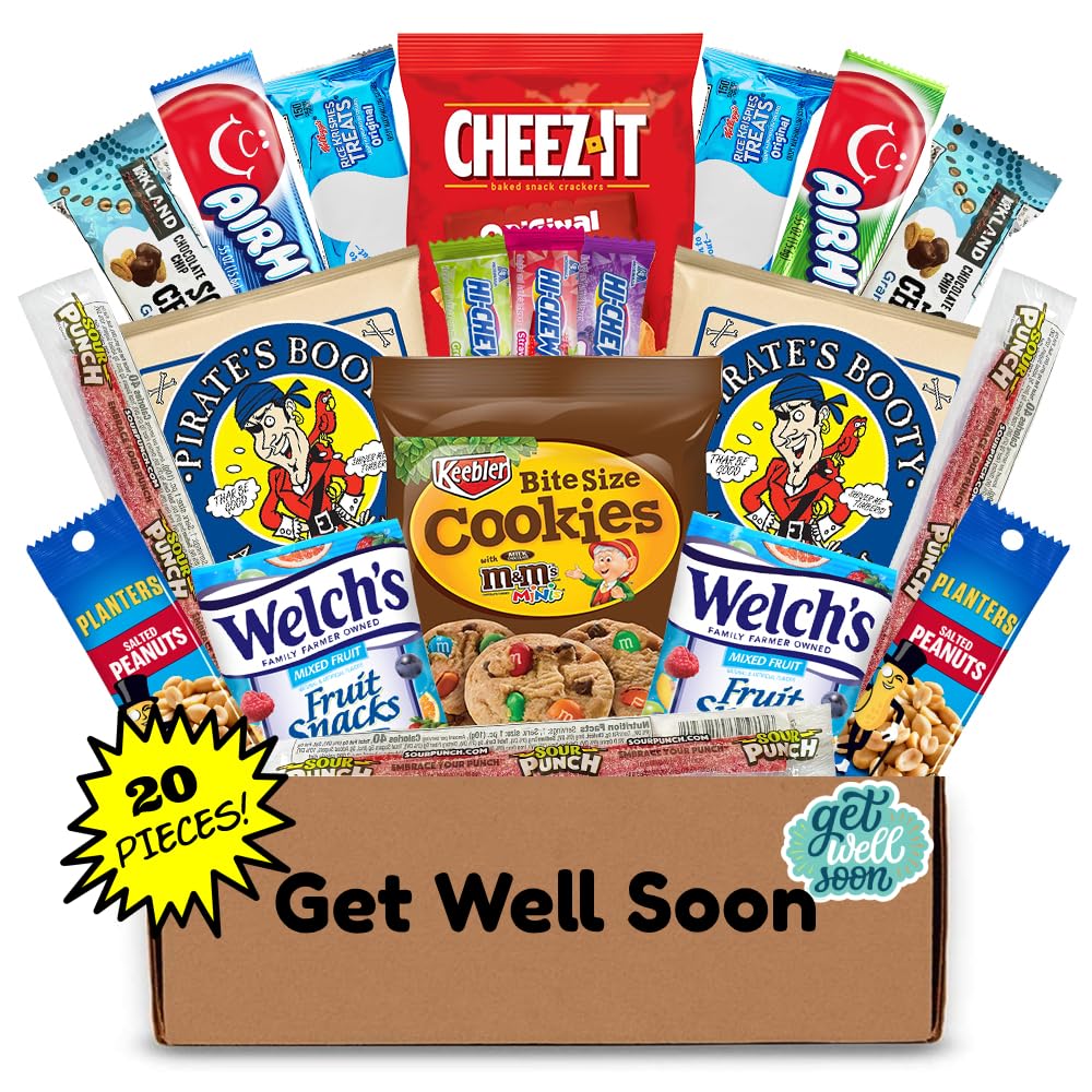 Hangry Kits Get Well Soon Gifts For Men And Women - Send A Get Well Soon Gift Basket Get Well Soon Care Package To An Unwell Friend Or Loved One In Hospital After Surgery & Recovery.