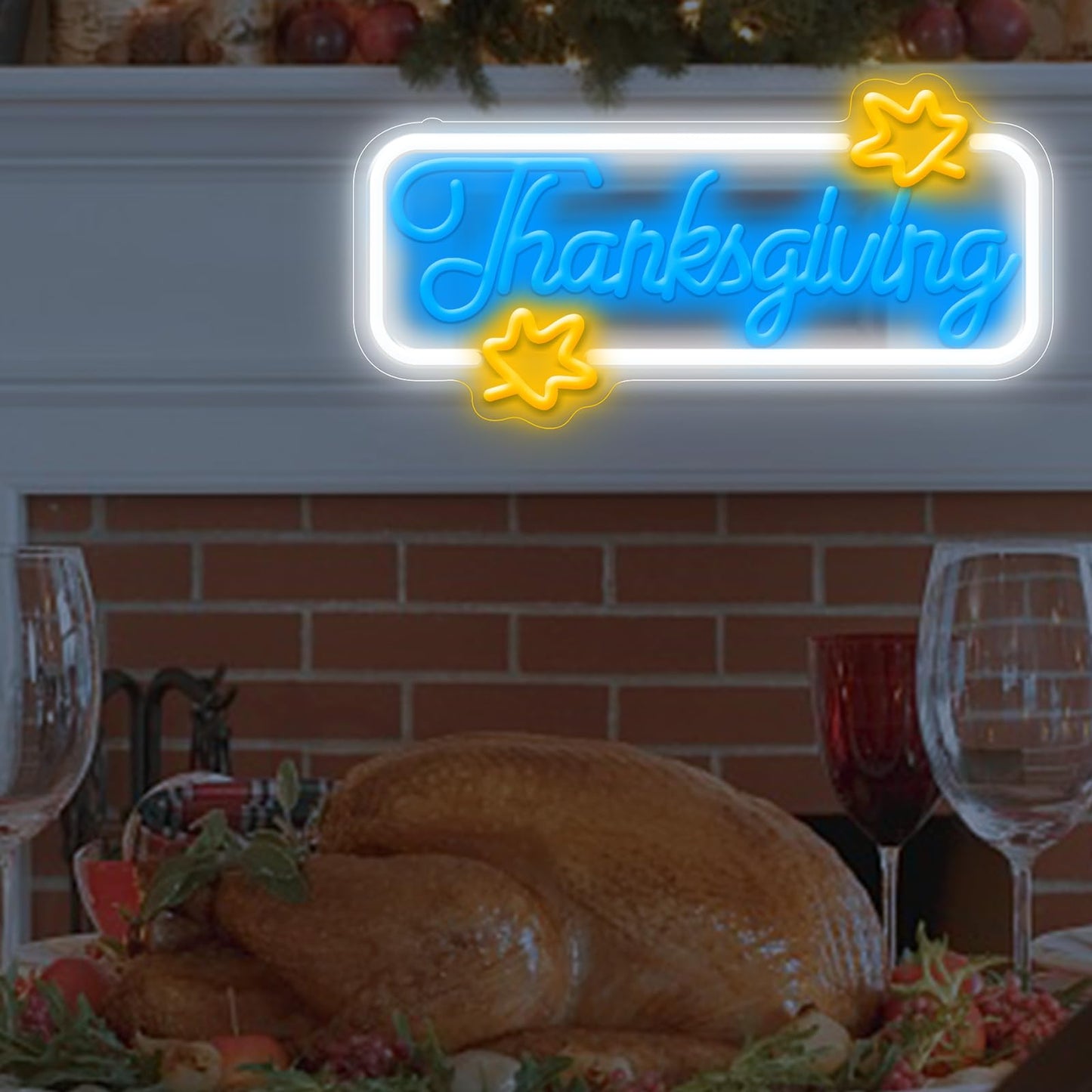 Thanksgiving Neon Sign Thanksgiving Happy Wall Window Art Decoration Festival Celebration Dimmable Usb Powerd Thanksgiving Neon Led Sign Autumn Thanksgiving Party Harvest Blessd 15.7?7.9 Inch