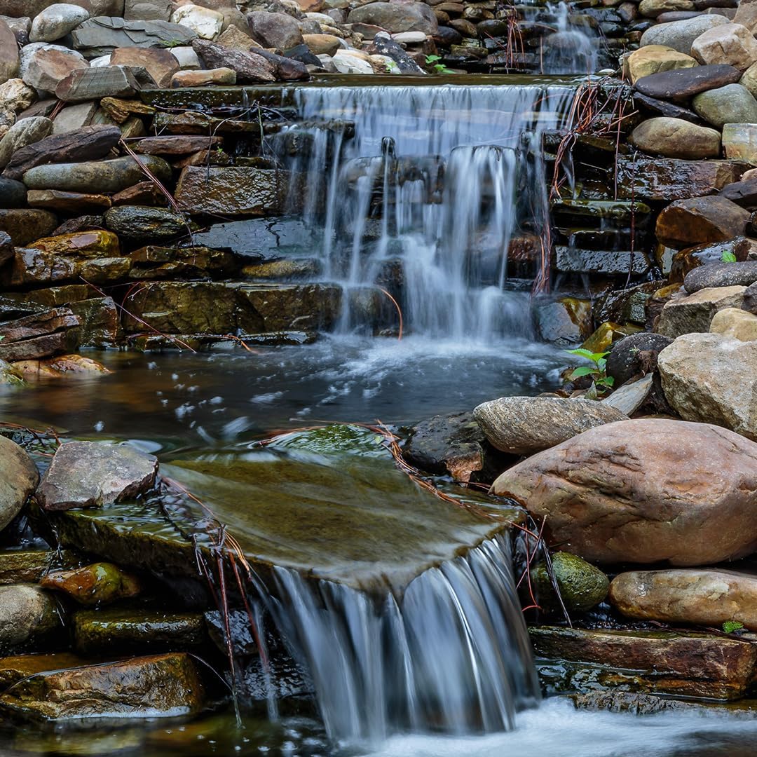 HALF OFF PONDS Pond Free Cascade 4100 Waterfall Kit with MatrixBlox, 15' x 25' EPDM Liner and 4,100 GPH Pump - PMDPB0