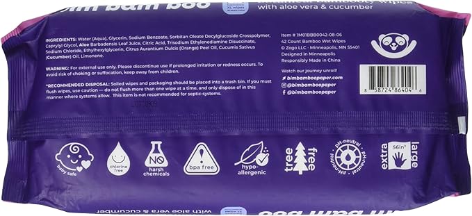 Bim Bam Boo Flushable Wipes 42 Ct, 42 Ct