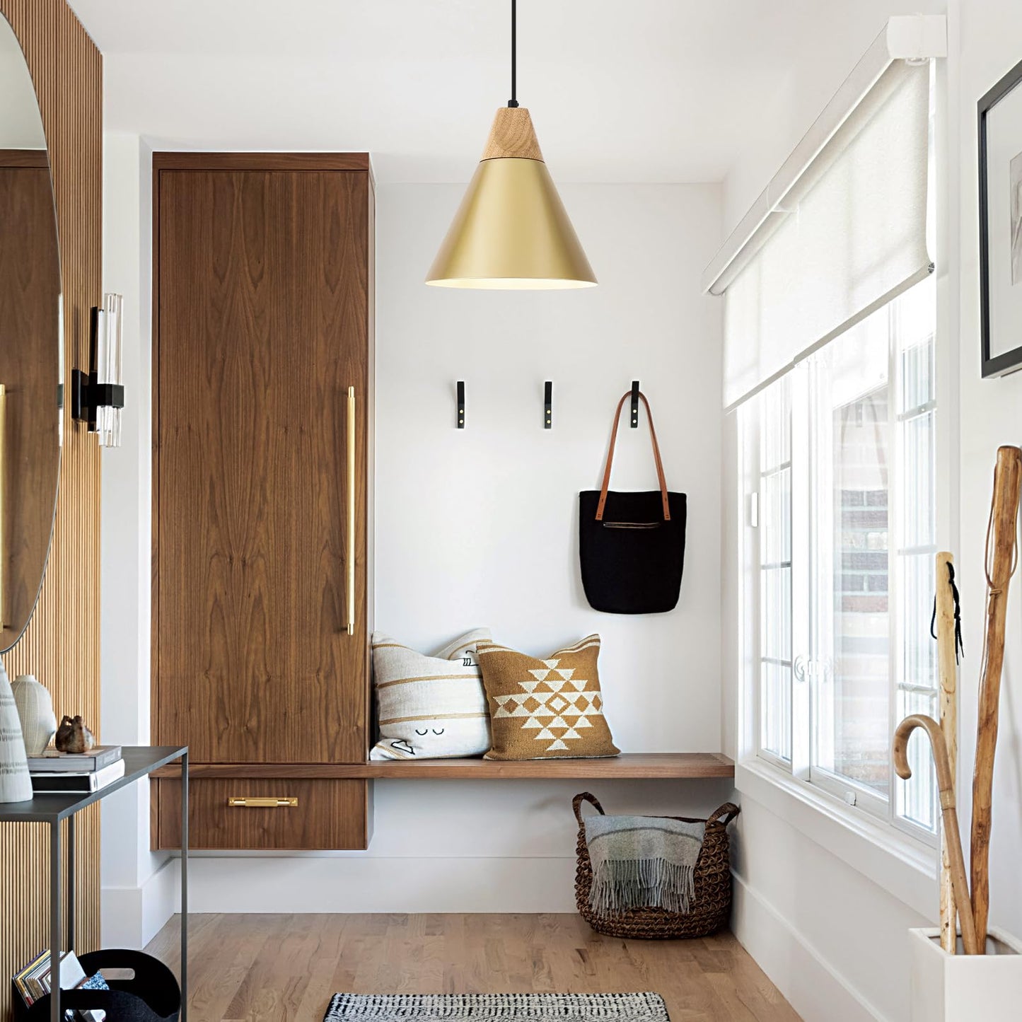 Sesiment Farmhouse Pendant Light 2 Packs 9.4Inches- Gold Pendant Lighting Industrial Pendant Light Kitchen Pendant Lights For Office Bedroom Living Room Kitchen Island